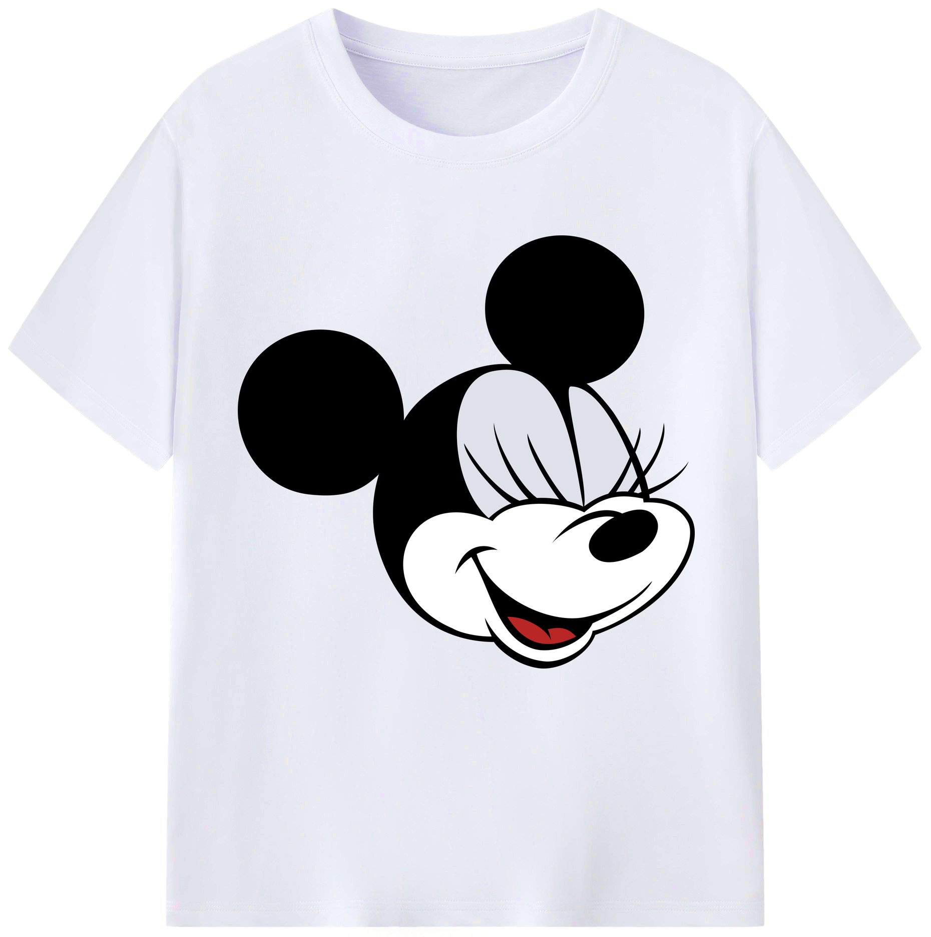 （画像用） ミッキーマウス Mickey Mouse レディースカジュアルプリントTシャツ（綿100％）