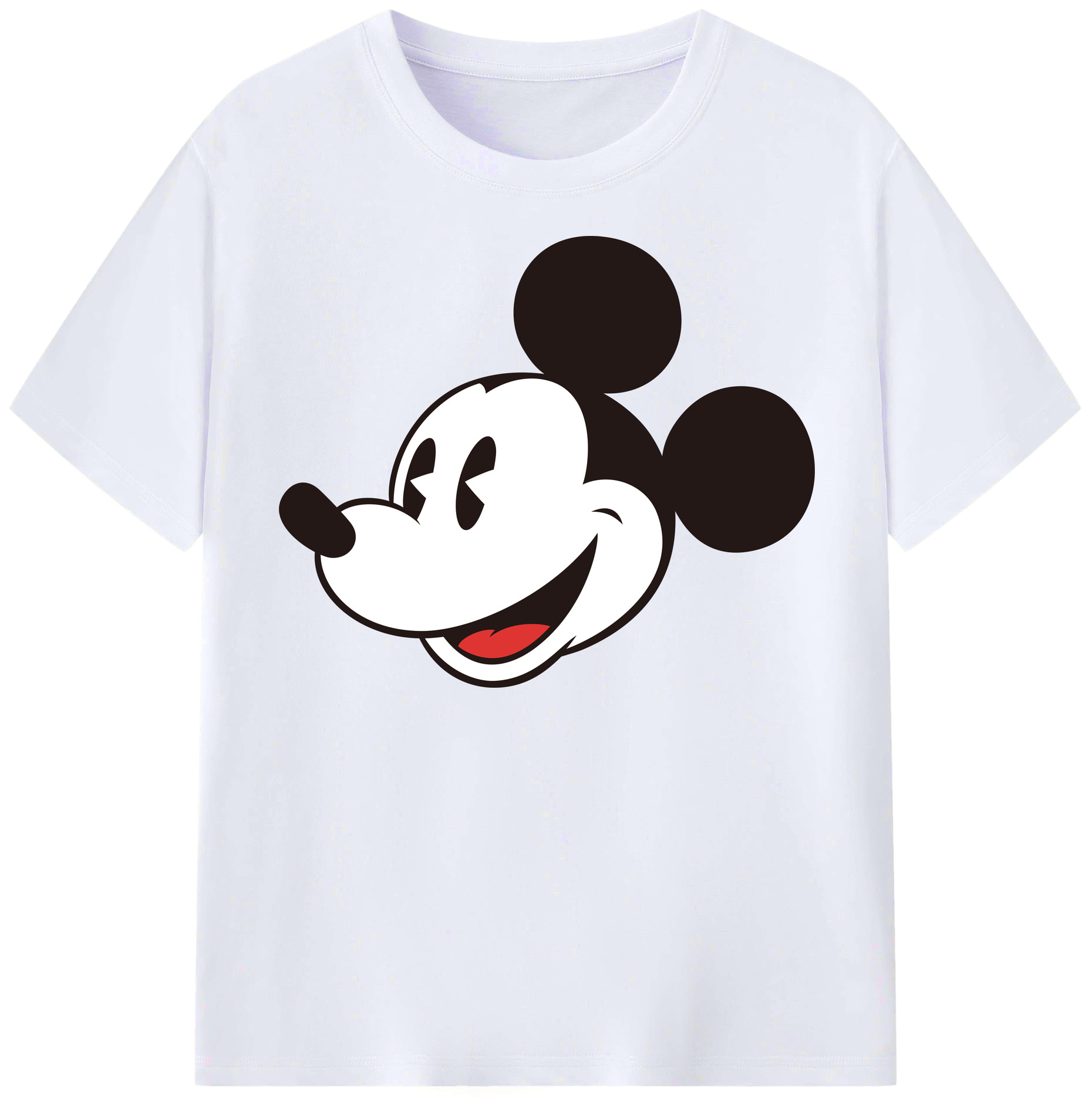 （画像用） ミッキーマウス Mickey Mouse レディースカジュアルプリントTシャツ（綿100％）