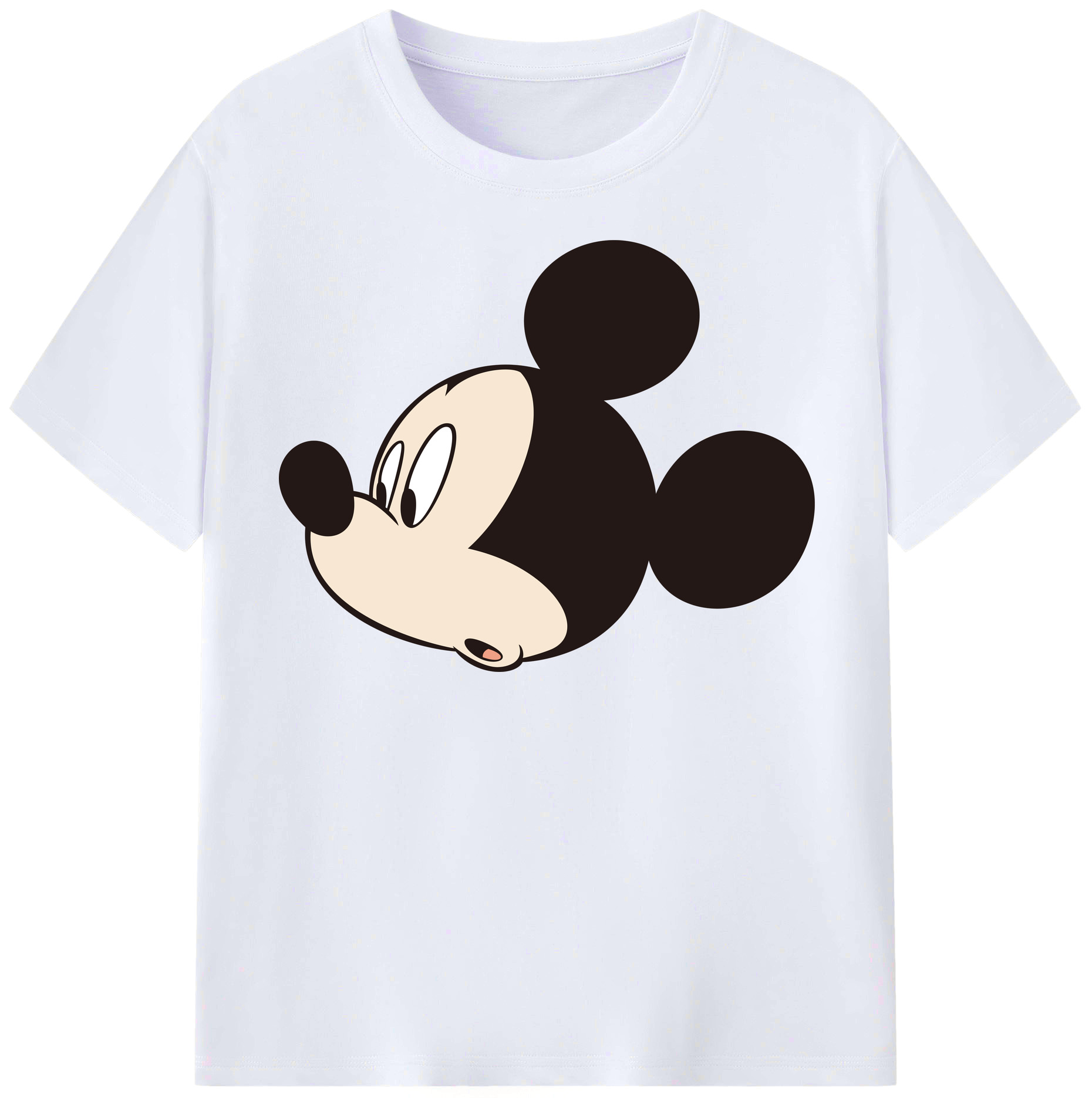 （画像用） ミッキーマウス Mickey Mouse レディースカジュアルプリントTシャツ（綿100％）
