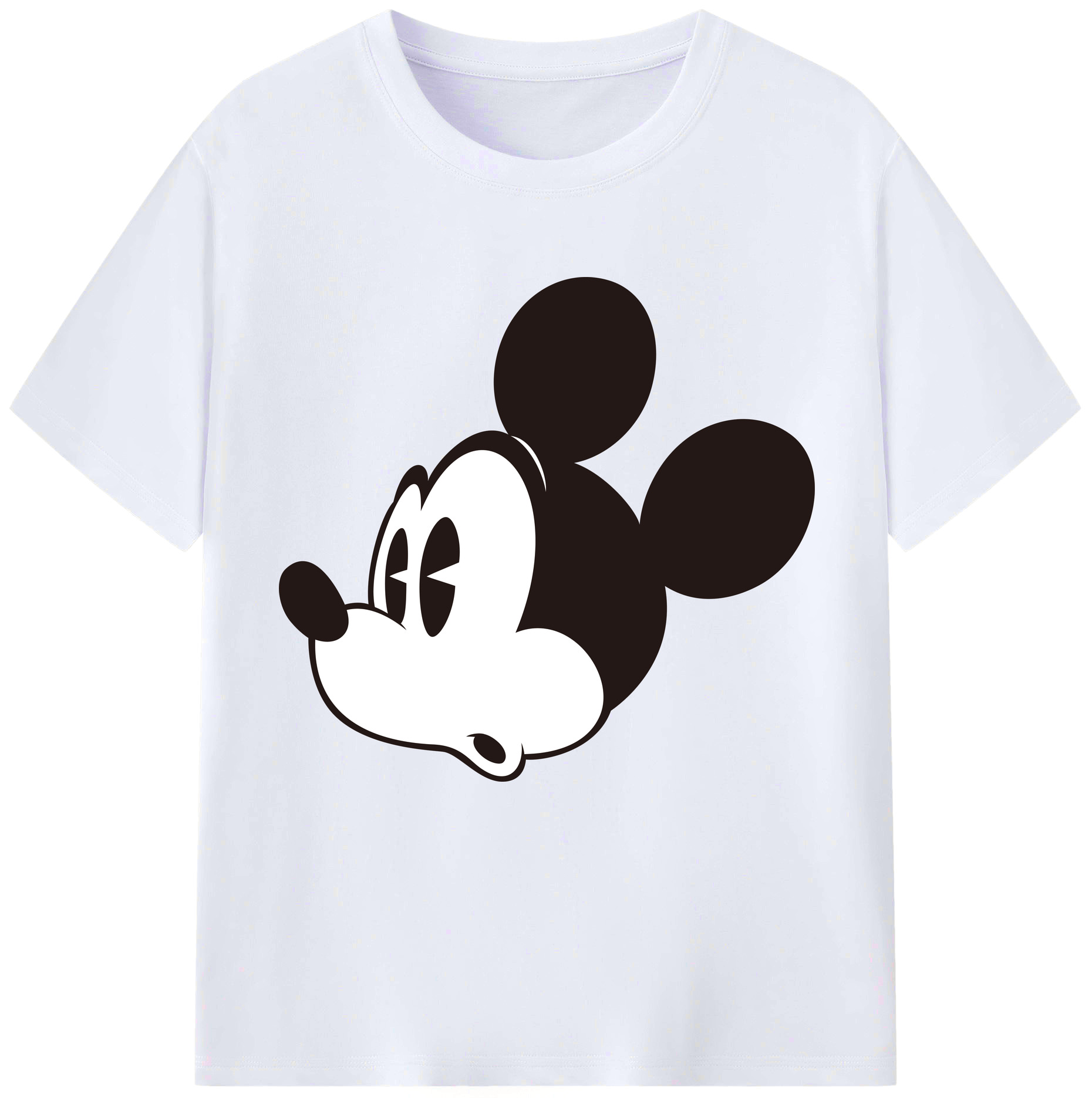 （画像用） ミッキーマウス Mickey Mouse レディースカジュアルプリントTシャツ（綿100％）