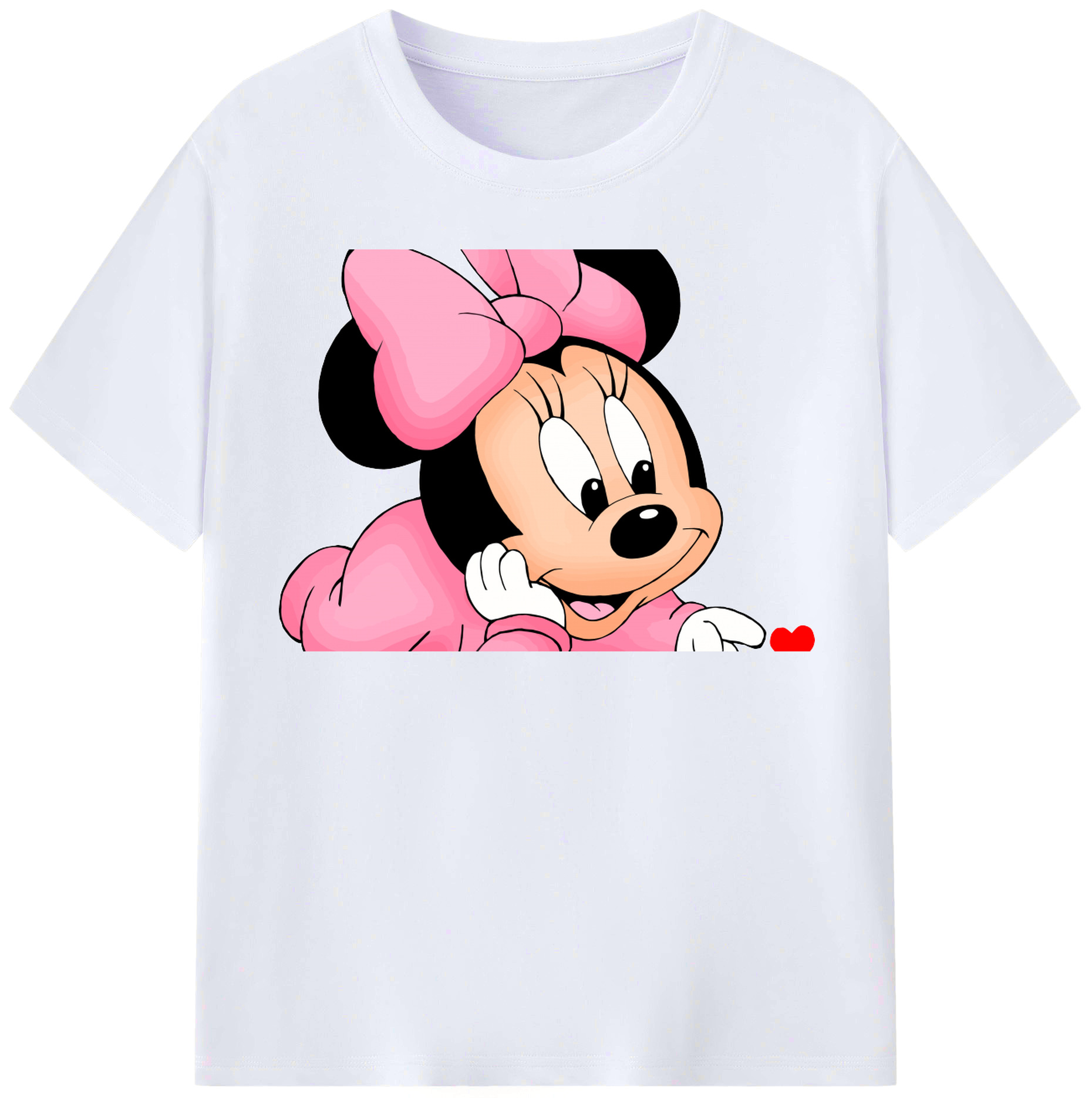 （画像用） ミッキーマウス Mickey Mouse レディースカジュアルプリントTシャツ（綿100％）