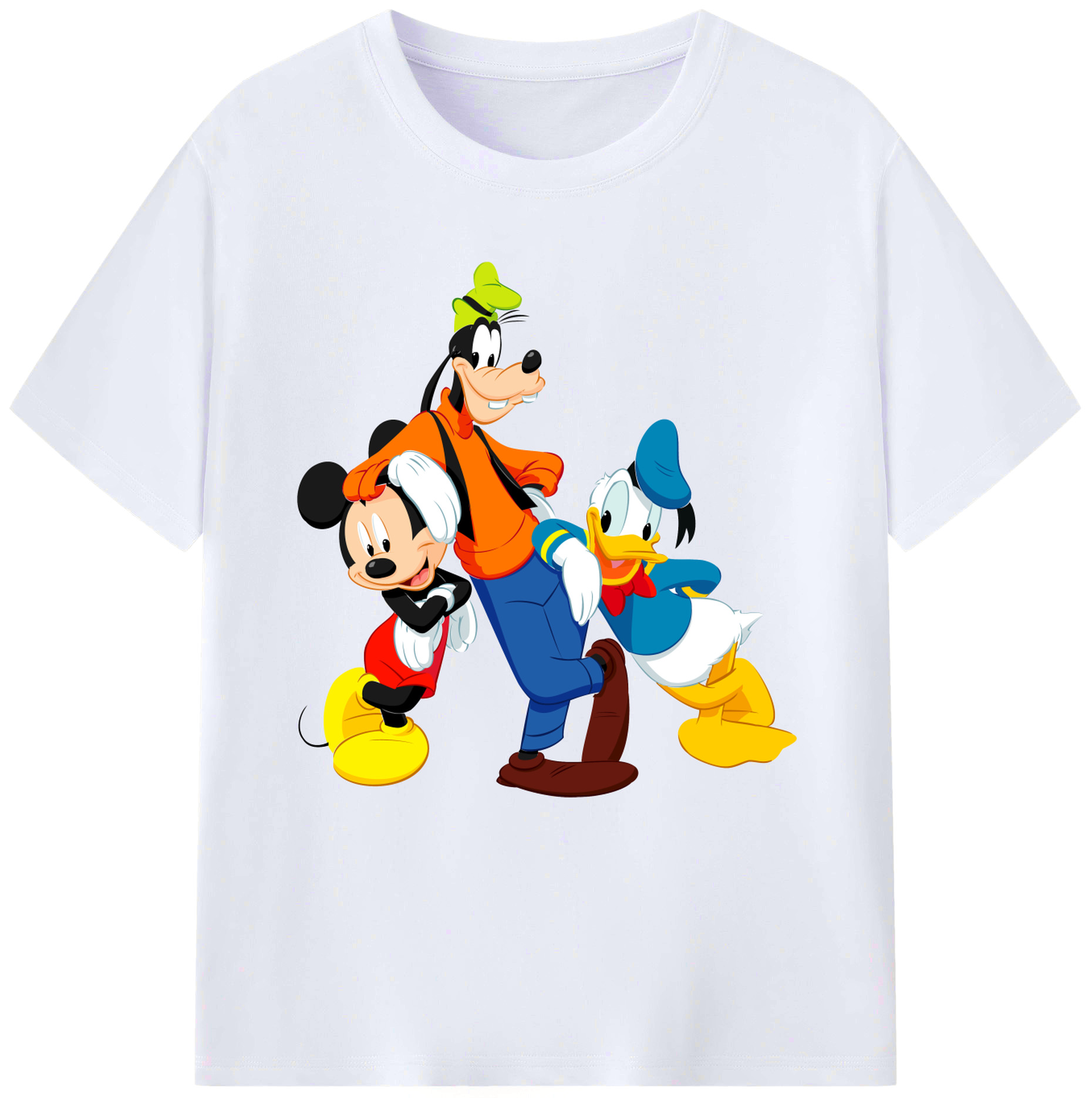 （画像用） ミッキーマウス Mickey Mouse レディースカジュアルプリントTシャツ（綿100％）