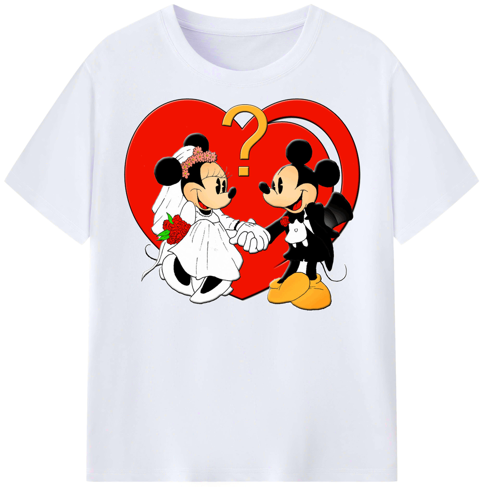 （画像用） ミッキーマウス Mickey Mouse レディースカジュアルプリントTシャツ（綿100％）