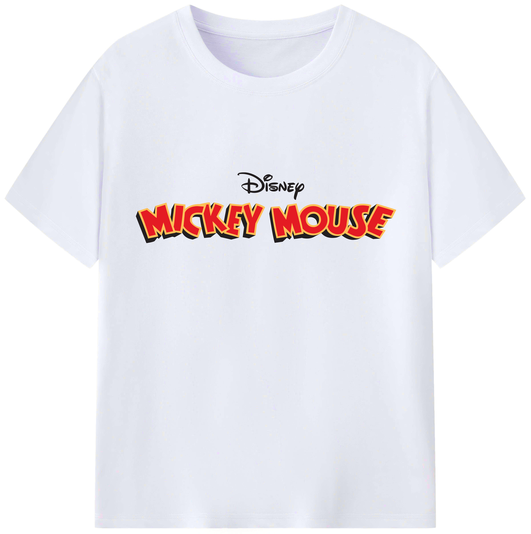 （画像用） ミッキーマウス Mickey Mouse レディースカジュアルプリントTシャツ（綿100％）