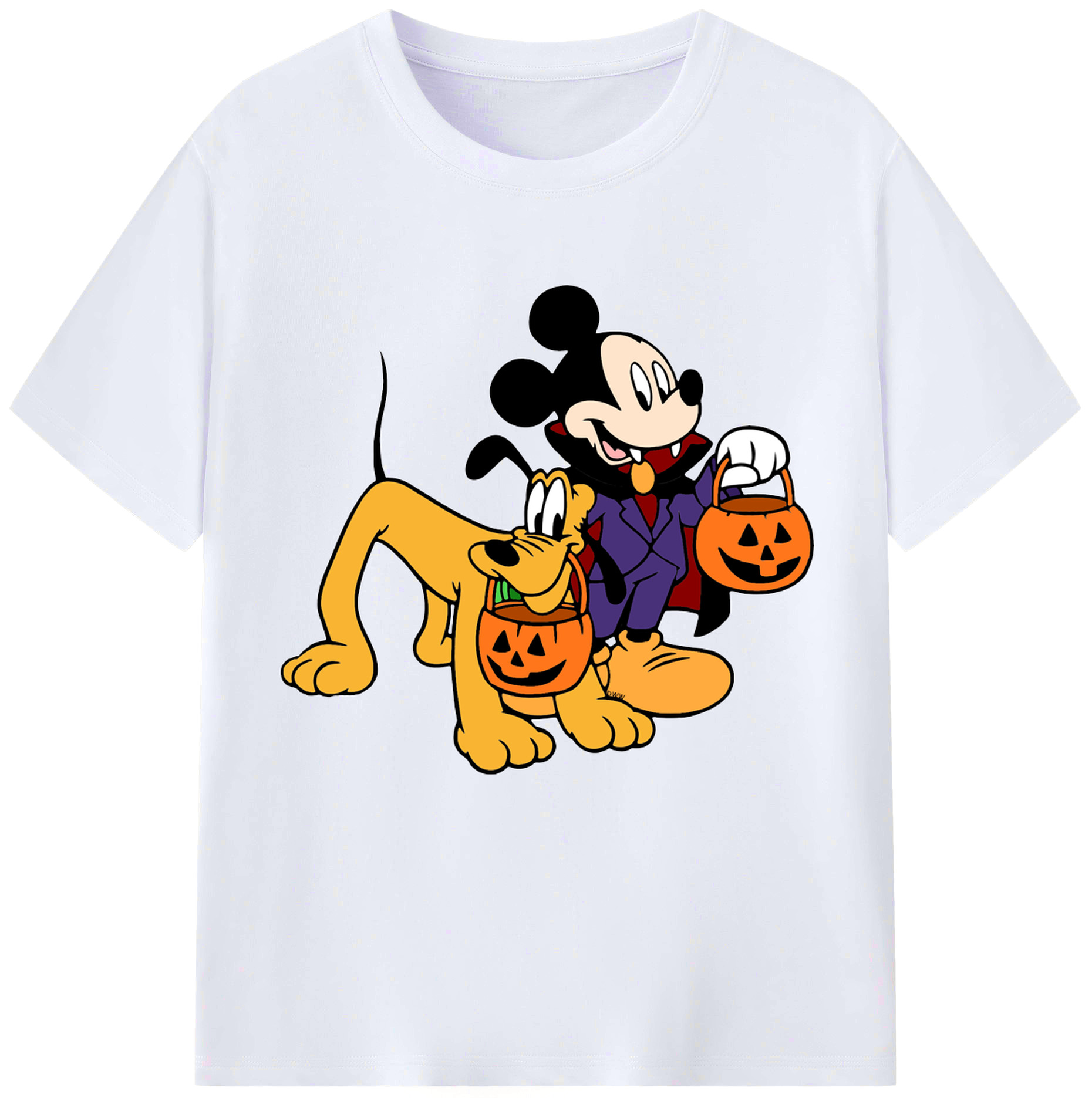 （画像用） ミッキーマウス Mickey Mouse レディースカジュアルプリントTシャツ（綿100％）