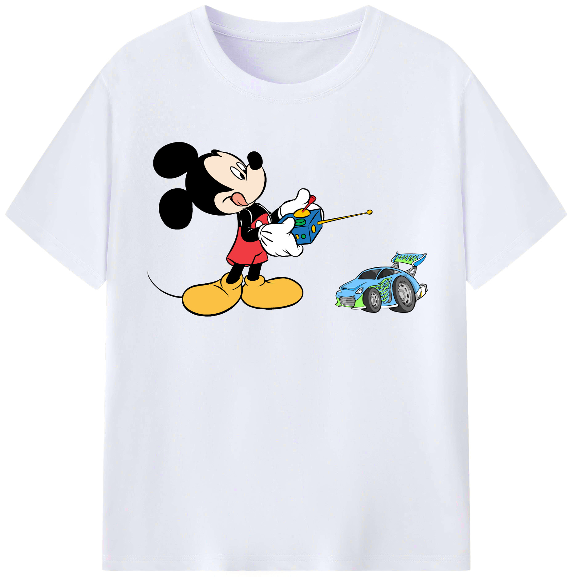 （画像用） ミッキーマウス Mickey Mouse レディースカジュアルプリントTシャツ（綿100％）