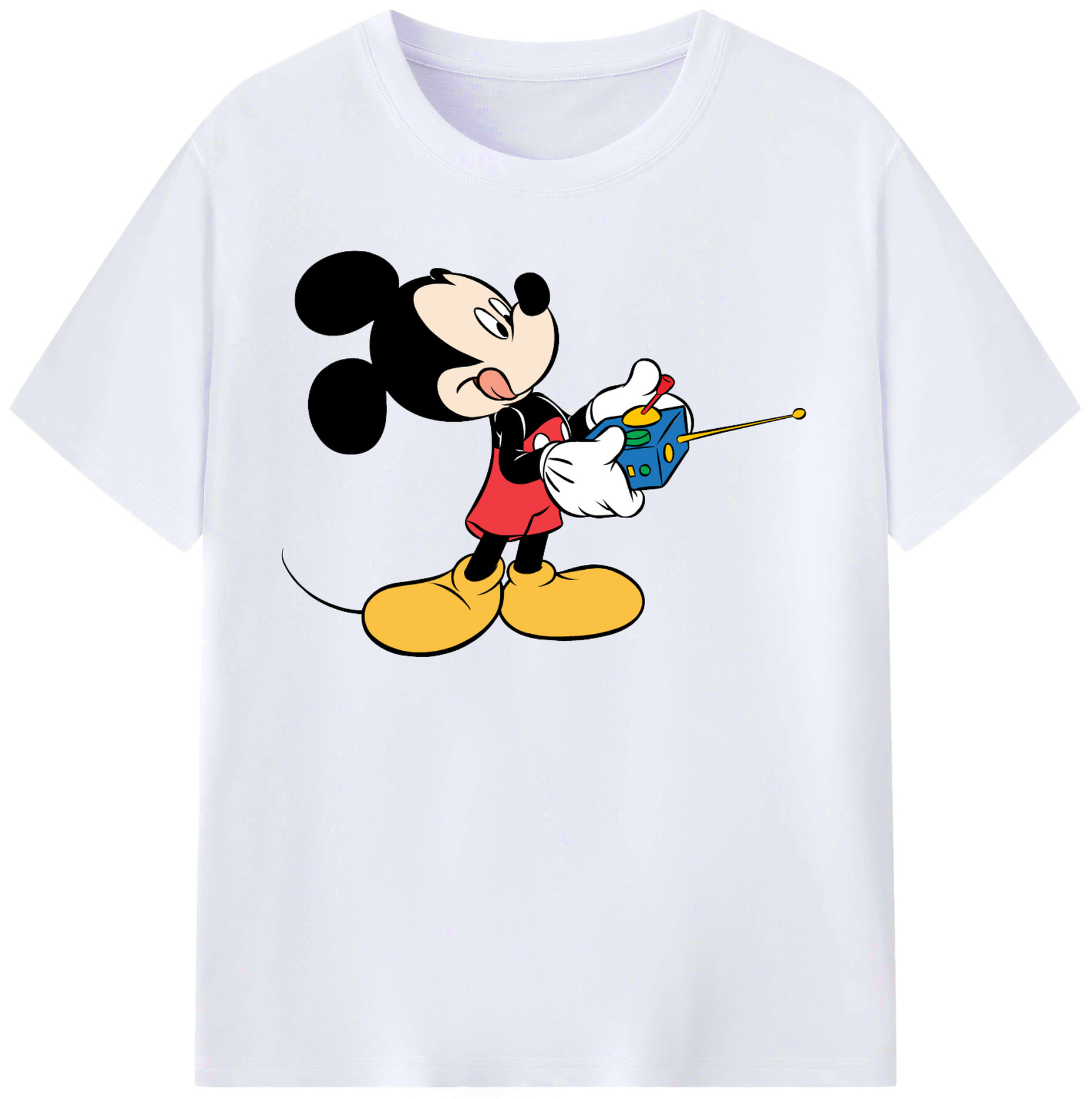 （画像用） ミッキーマウス Mickey Mouse レディースカジュアルプリントTシャツ（綿100％）