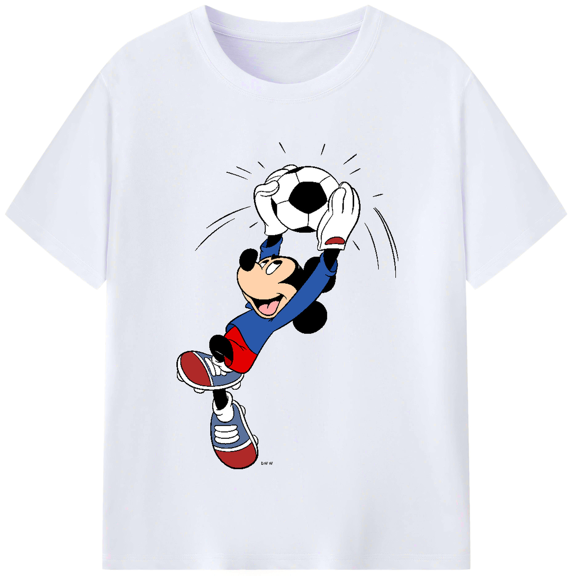 （画像用） ミッキーマウス Mickey Mouse レディースカジュアルプリントTシャツ（綿100％）