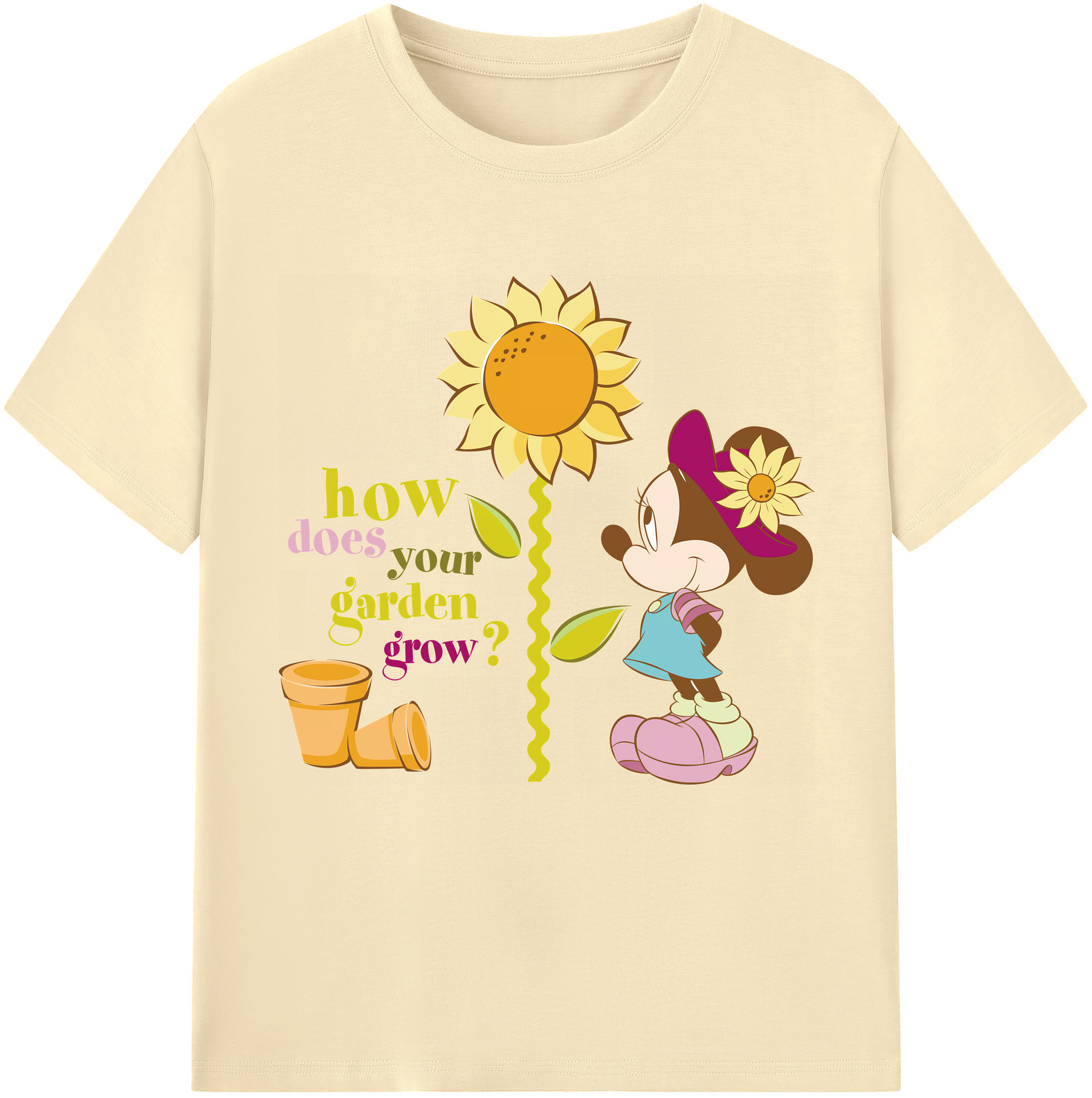 （画像用） ミッキーマウス Mickey Mouse 綿100％半袖Tシャツ（フロントプリント）