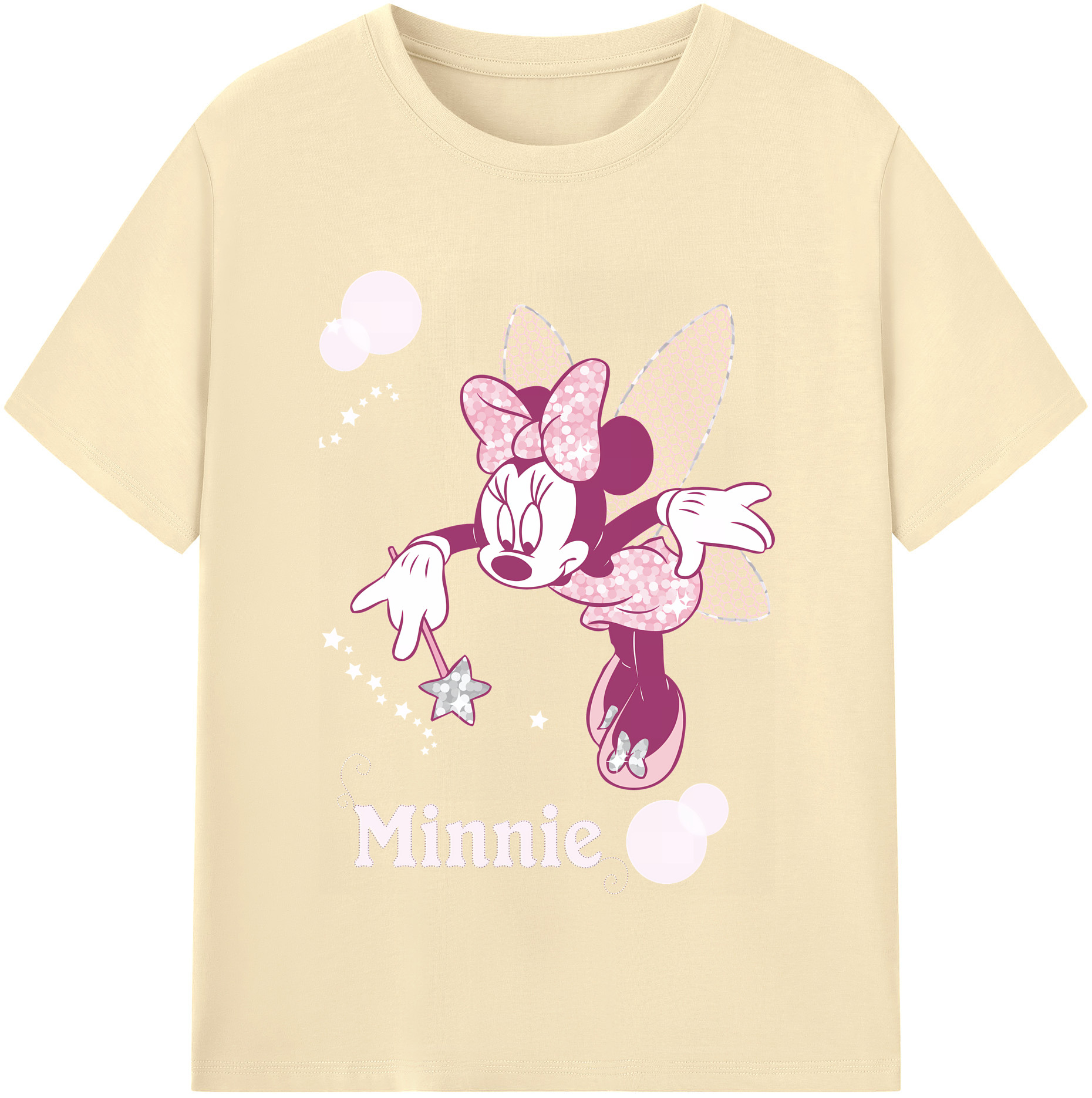 （画像用） ミッキーマウス Mickey Mouse 綿100％半袖Tシャツ（フロントプリント）