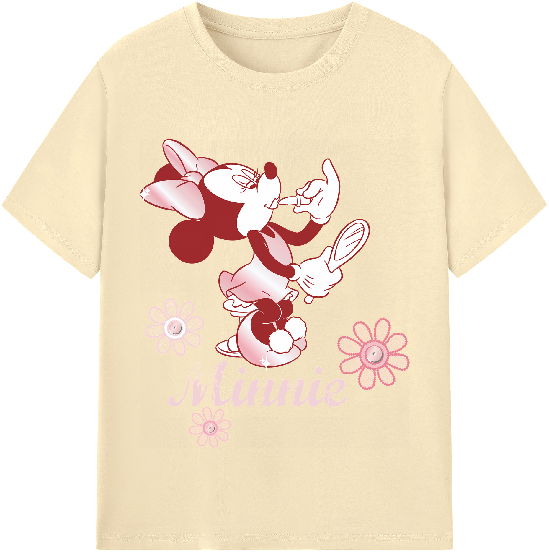 （画像用） ミッキーマウス Mickey Mouse 綿100％半袖Tシャツ（フロントプリント）