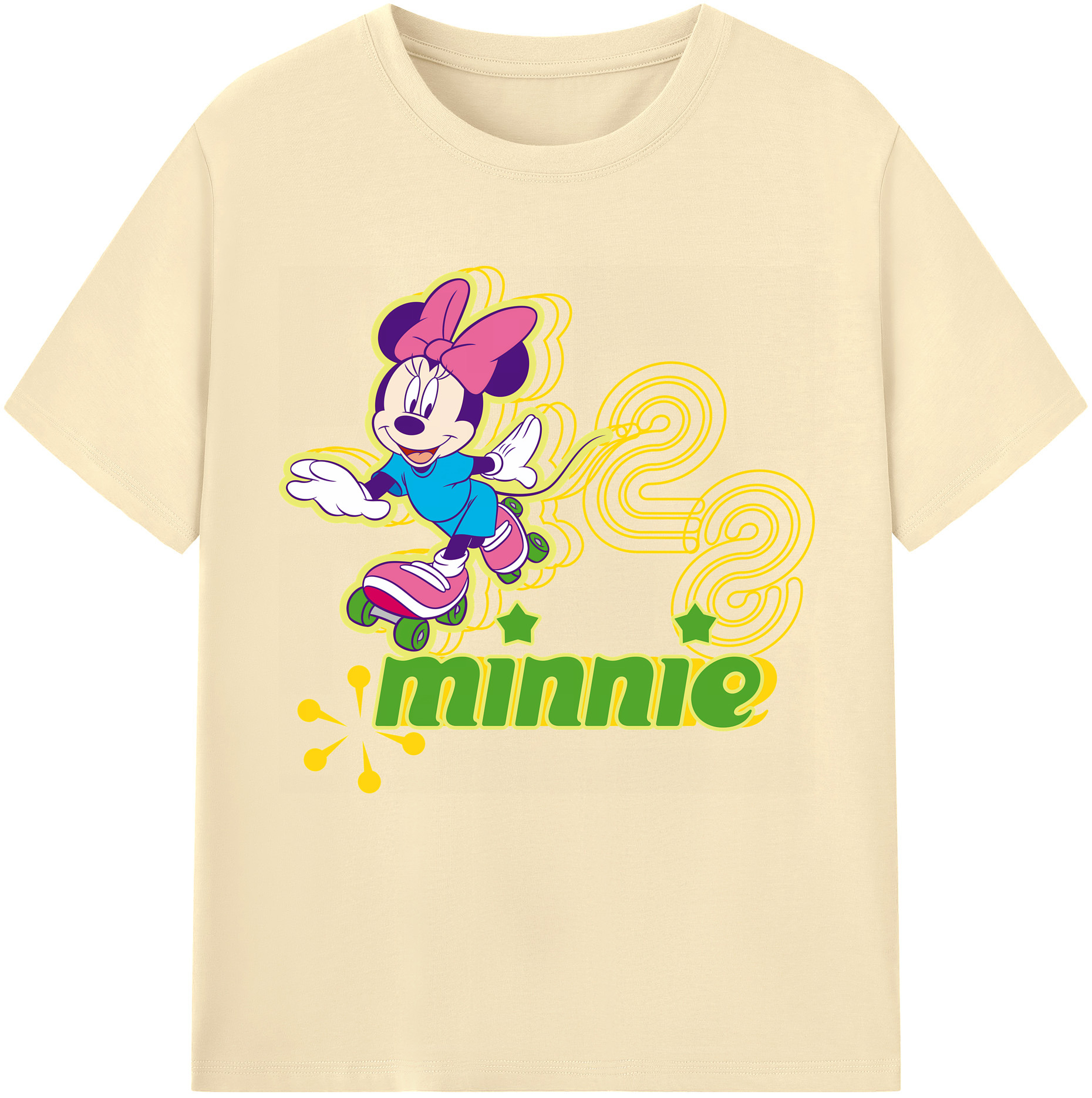 （画像用） ミッキーマウス Mickey Mouse 綿100％半袖Tシャツ（フロントプリント）