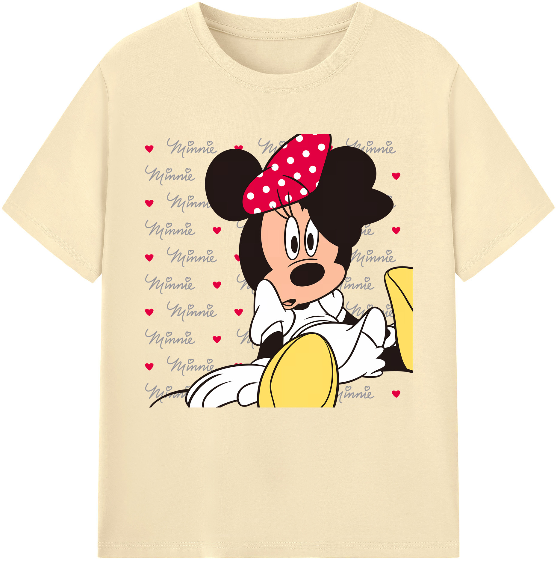 （画像用） ミッキーマウス Mickey Mouse 綿100％半袖Tシャツ（フロントプリント）