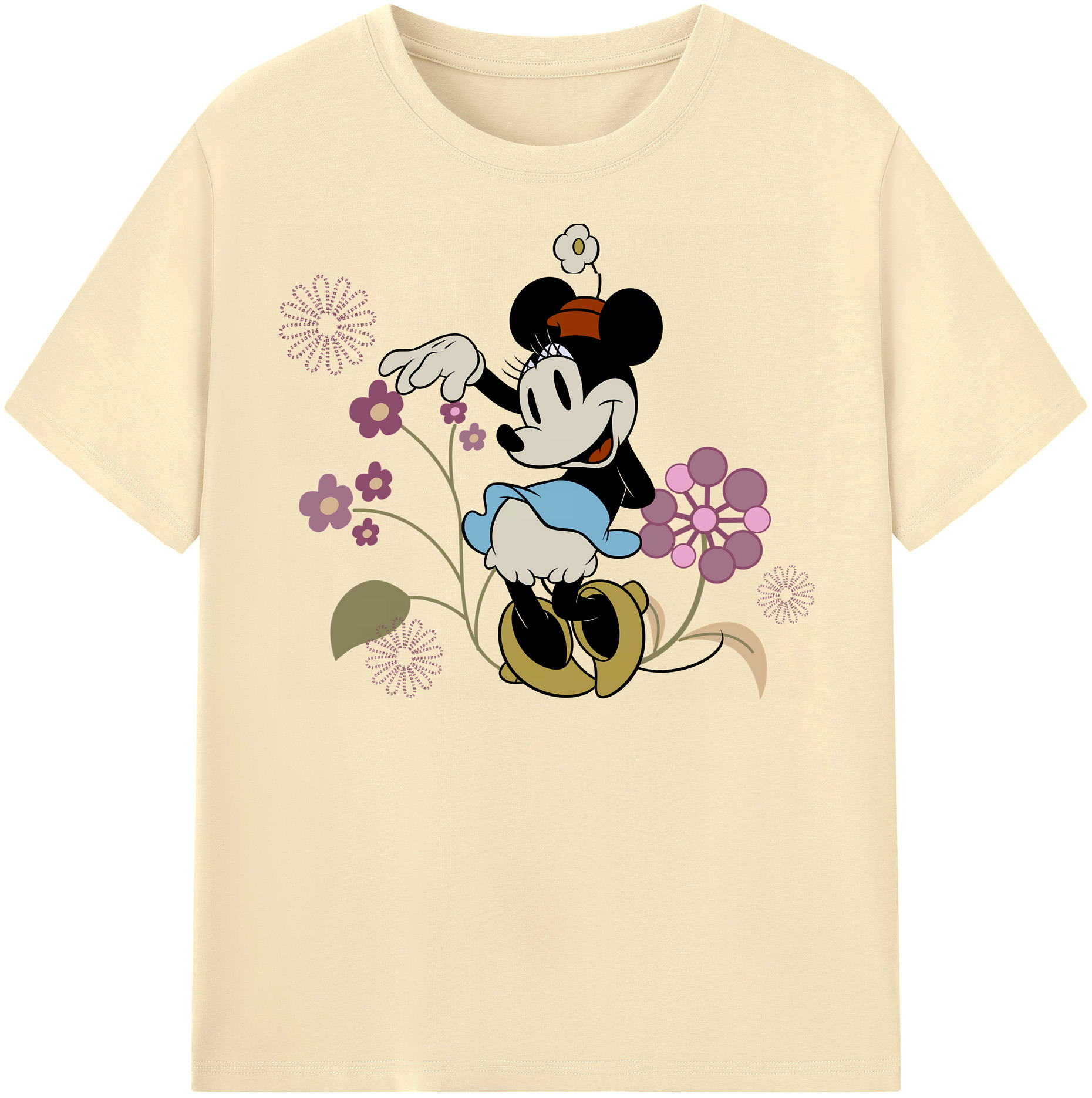 （画像用） ミッキーマウス Mickey Mouse 綿100％半袖Tシャツ（フロントプリント）