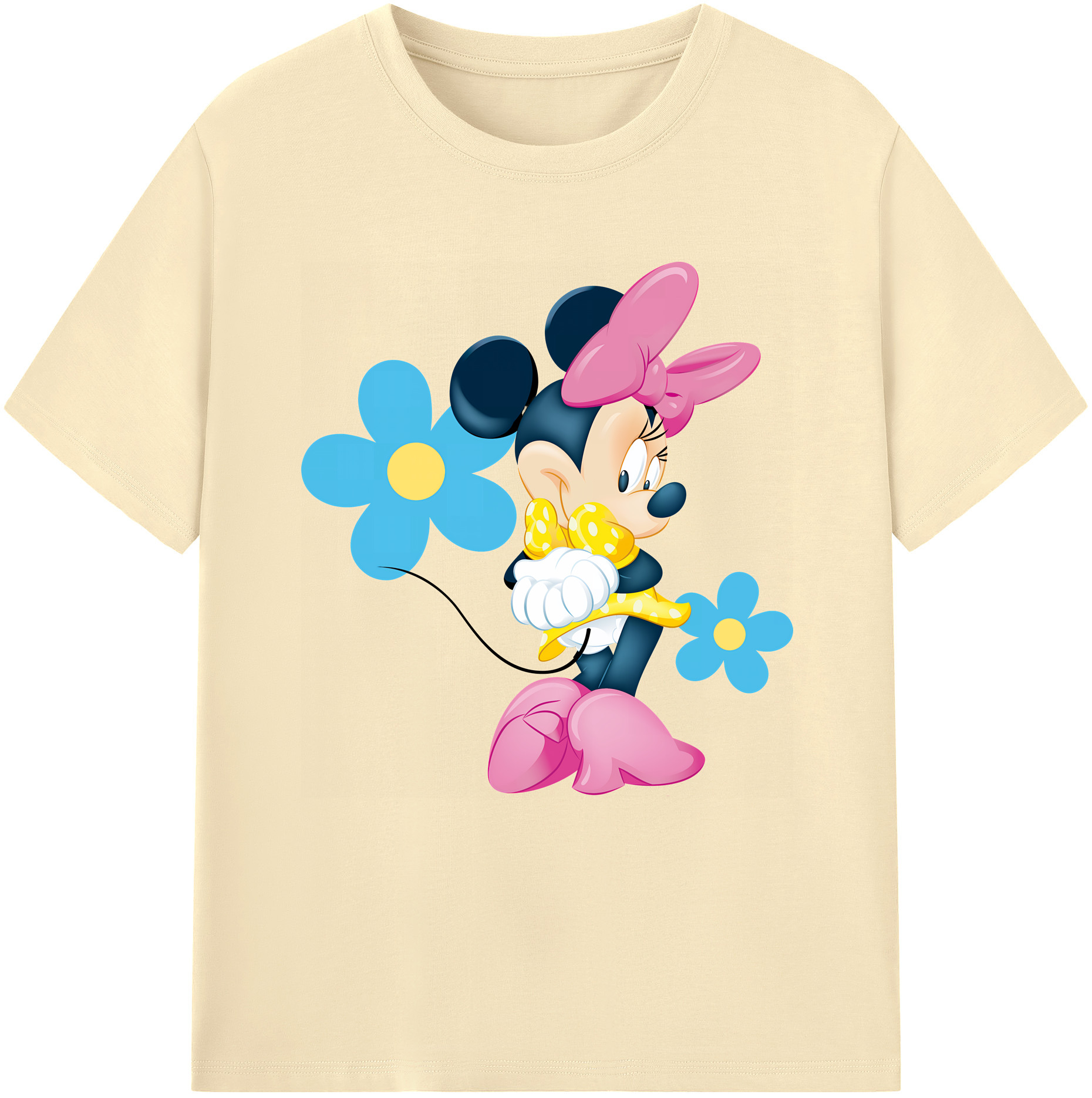（画像用） ミッキーマウス Mickey Mouse 綿100％半袖Tシャツ（フロントプリント）