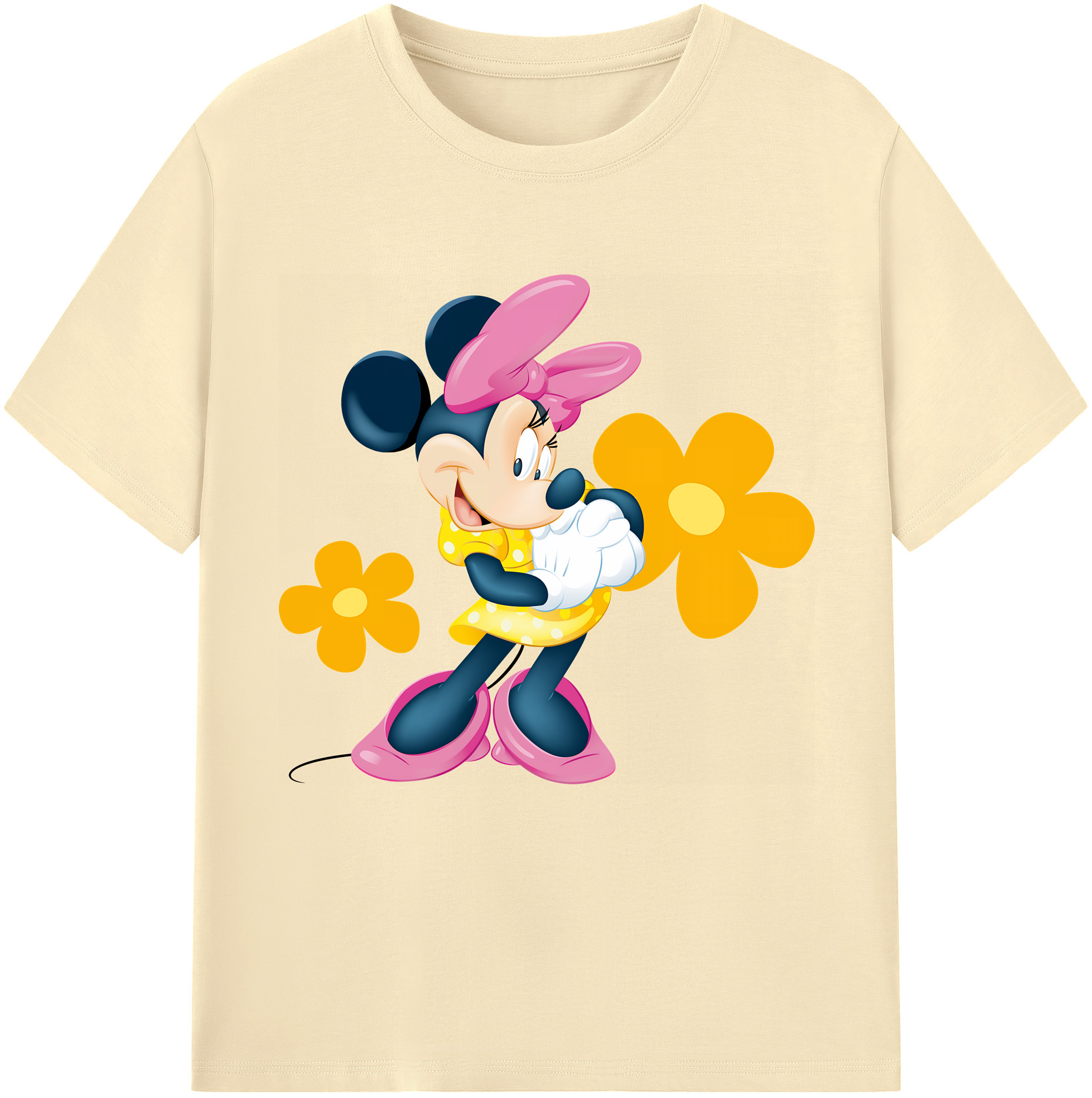 （画像用） ミッキーマウス Mickey Mouse 綿100％半袖Tシャツ（フロントプリント）
