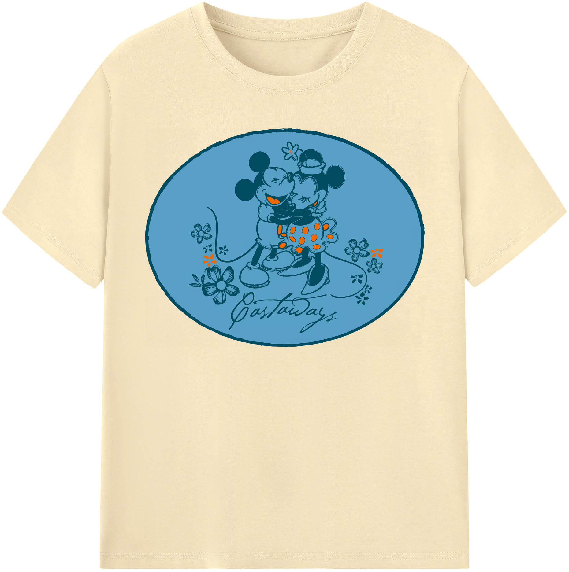 （画像用） ミッキーマウス Mickey Mouse 綿100％半袖Tシャツ（フロントプリント）