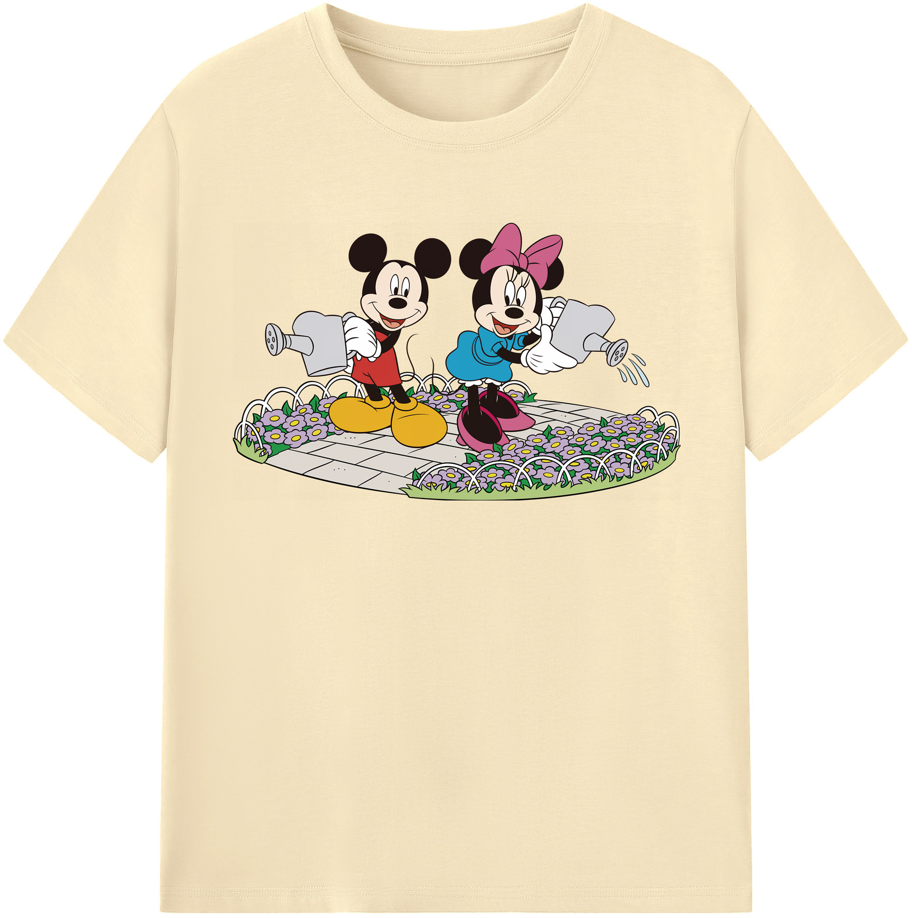 （画像用） ミッキーマウス Mickey Mouse 綿100％半袖Tシャツ（フロントプリント）