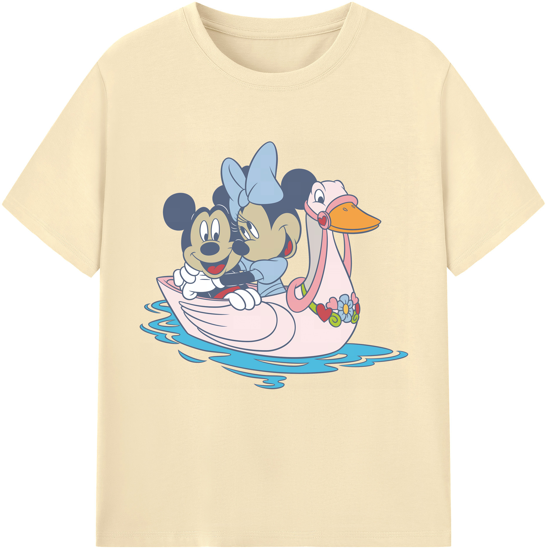 （画像用） ミッキーマウス Mickey Mouse 綿100％半袖Tシャツ（フロントプリント）