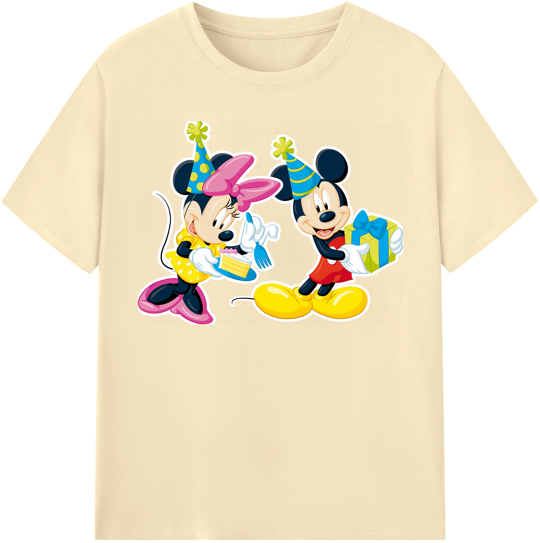（画像用） ミッキーマウス Mickey Mouse 綿100％半袖Tシャツ（フロントプリント）
