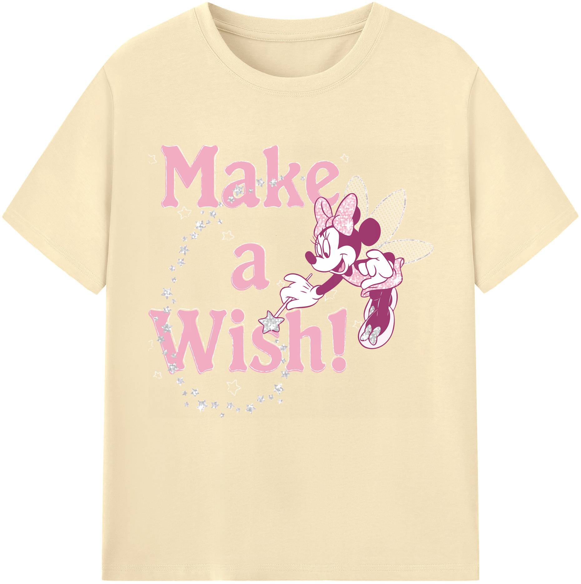 （画像用） ミッキーマウス Mickey Mouse 綿100％半袖Tシャツ（フロントプリント）