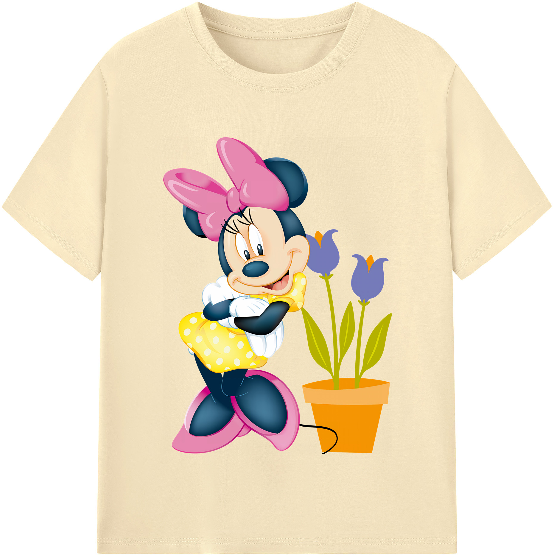 （画像用） ミッキーマウス Mickey Mouse 綿100％半袖Tシャツ（フロントプリント）