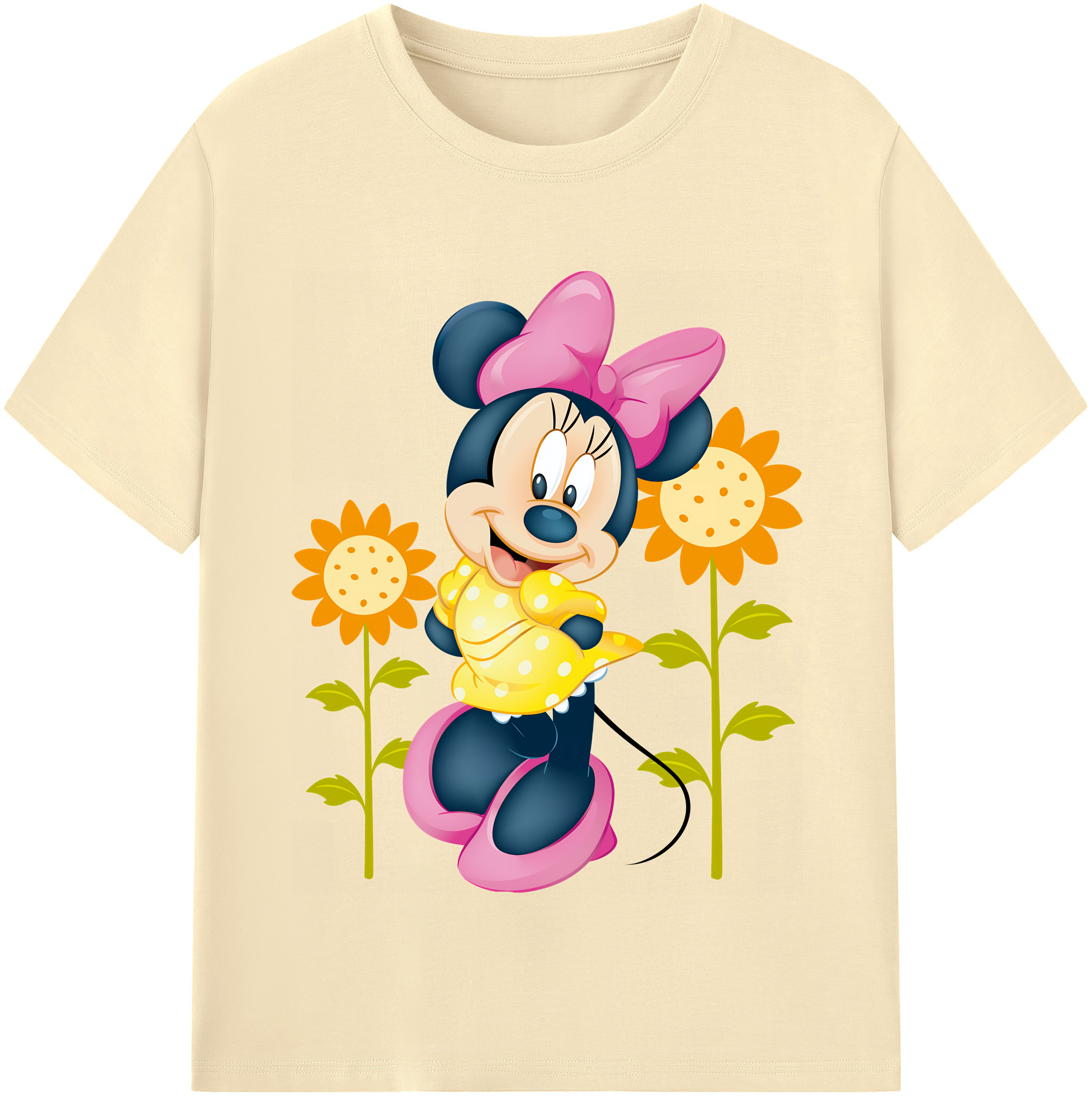 （画像用） ミッキーマウス Mickey Mouse 綿100％半袖Tシャツ（フロントプリント）