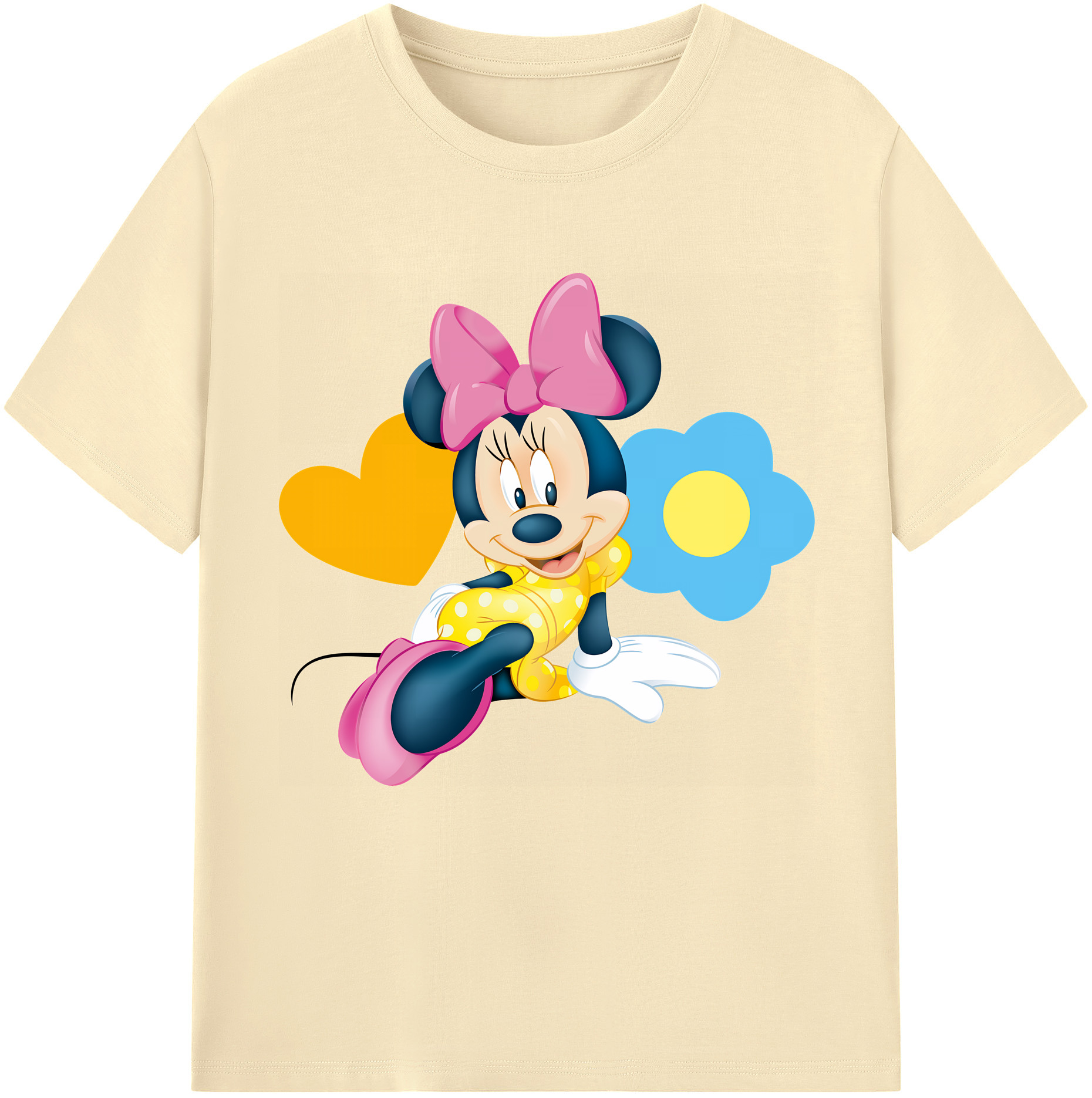 （画像用） ミッキーマウス Mickey Mouse 綿100％半袖Tシャツ（フロントプリント）