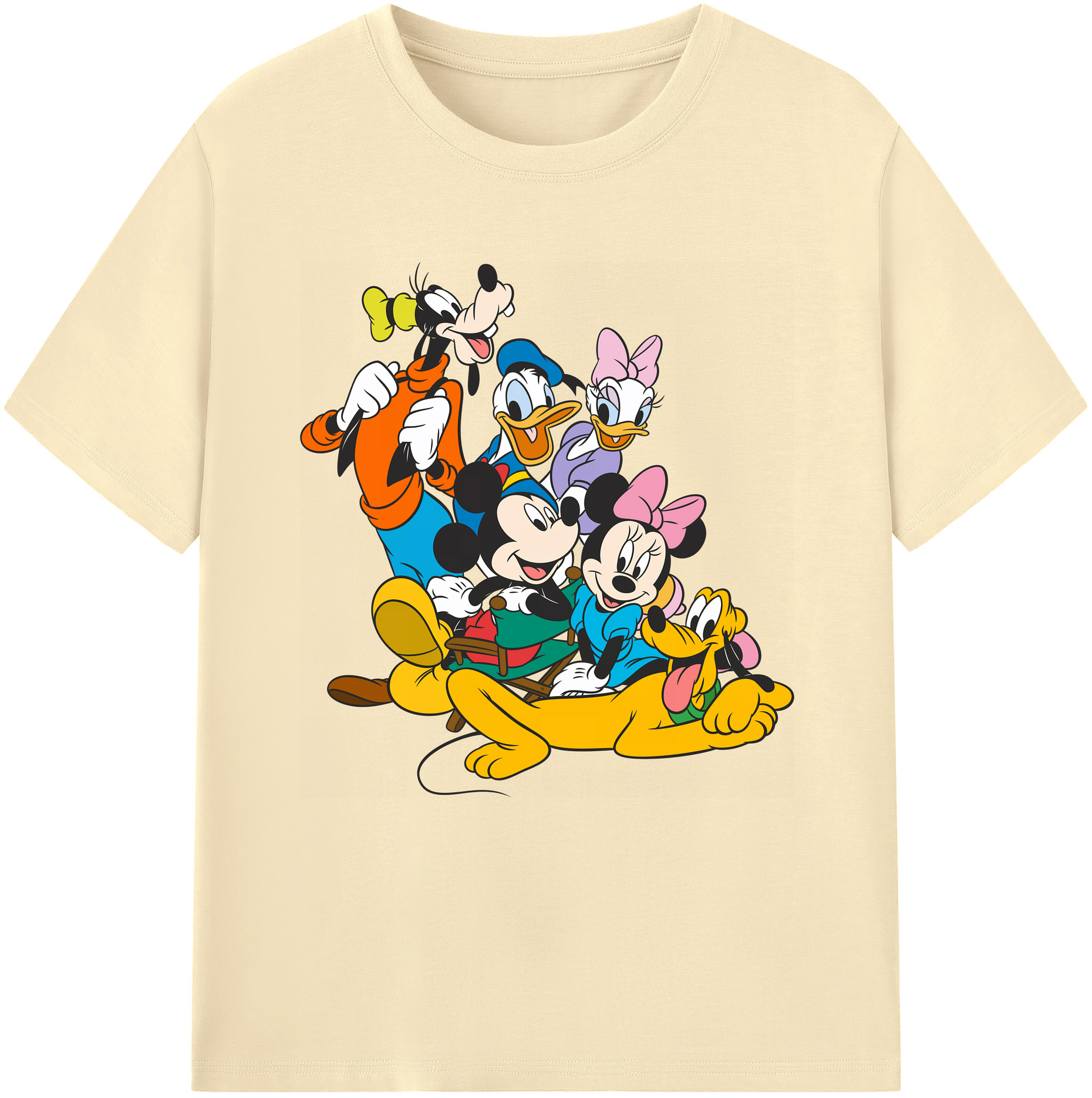 （画像用） ミッキーマウス Mickey Mouse 綿100％半袖Tシャツ（フロントプリント）