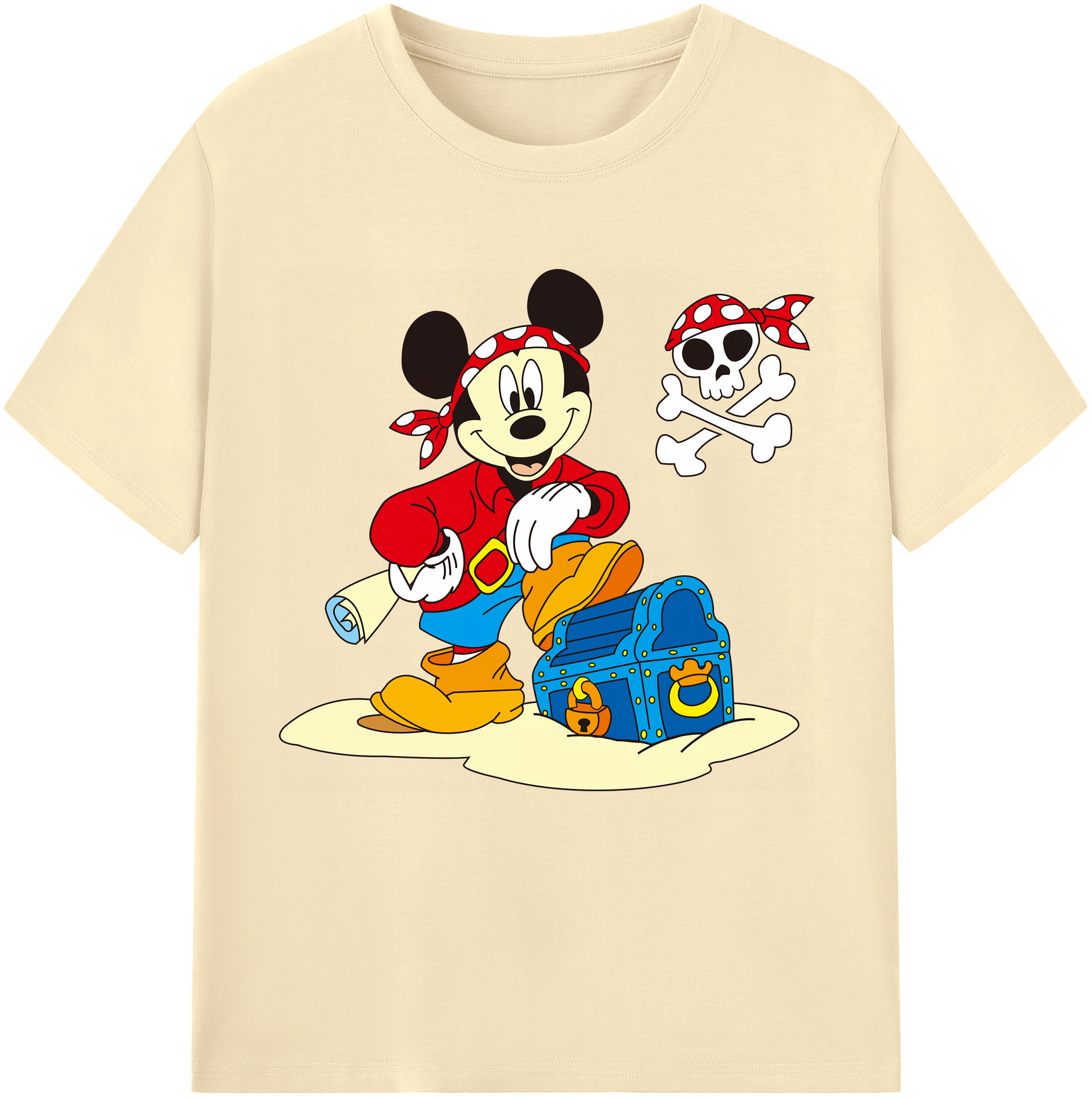 （画像用） ミッキーマウス Mickey Mouse 綿100％半袖Tシャツ（フロントプリント）