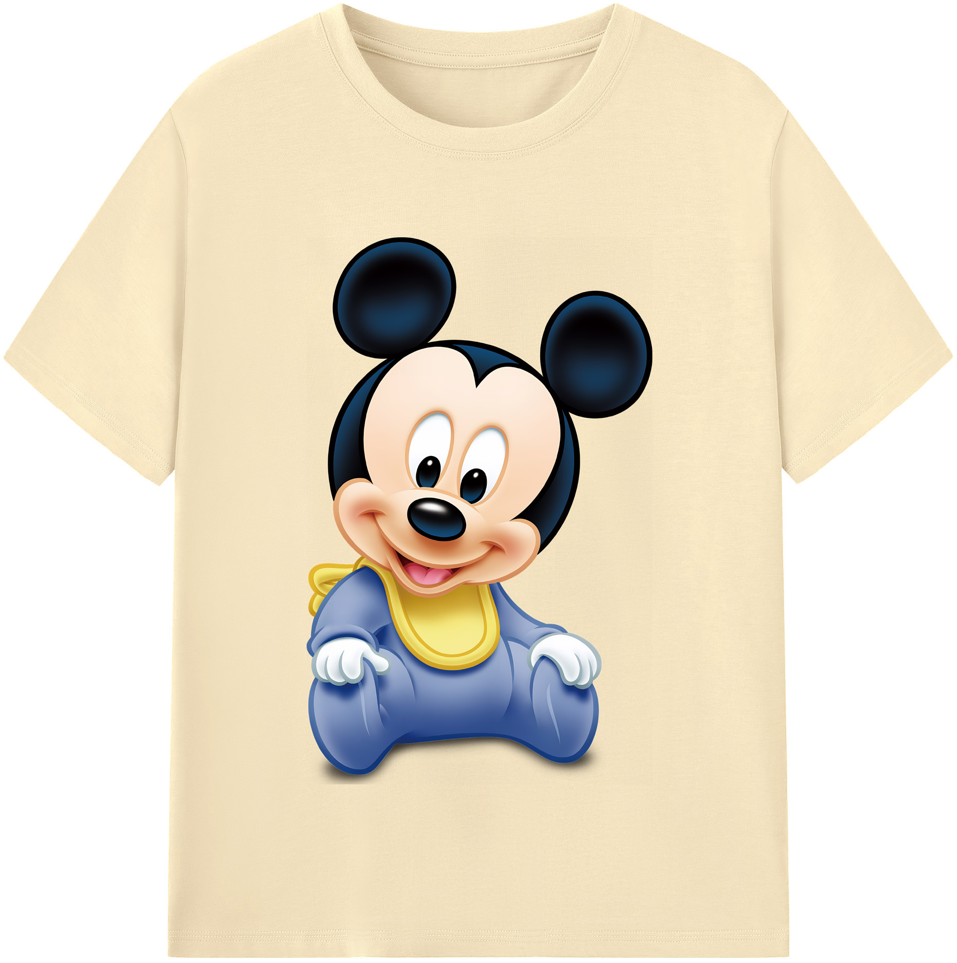 （画像用） ミッキーマウス Mickey Mouse 綿100％半袖Tシャツ（フロントプリント）