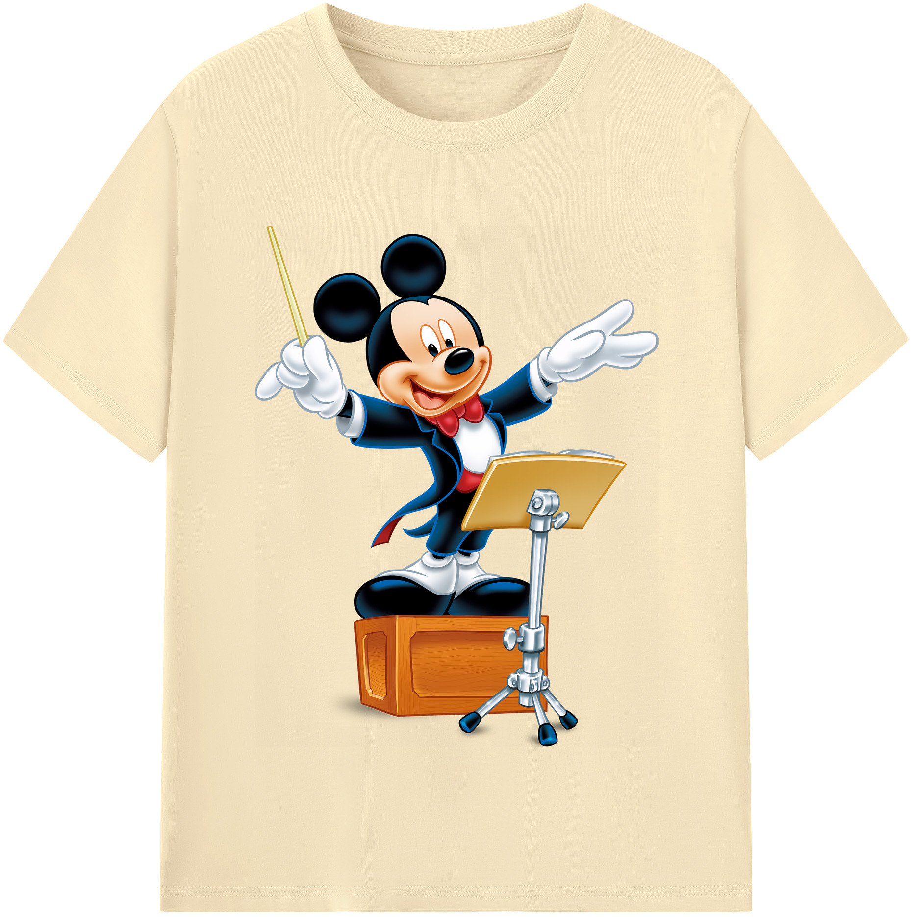（画像用） ミッキーマウス Mickey Mouse 綿100％半袖Tシャツ（フロントプリント）