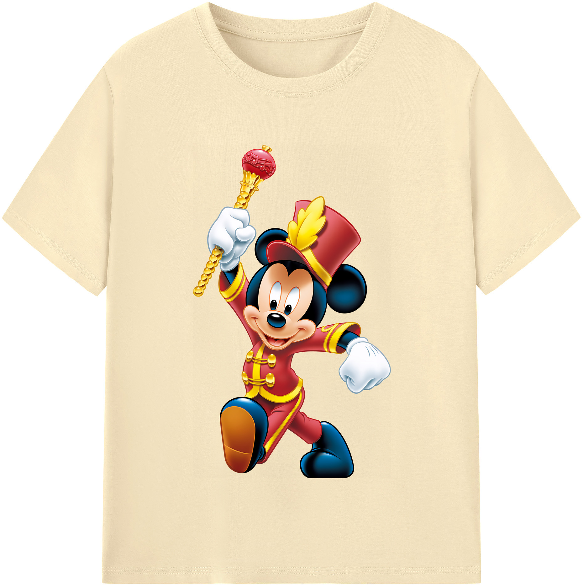 （画像用） ミッキーマウス Mickey Mouse 綿100％半袖Tシャツ（フロントプリント）