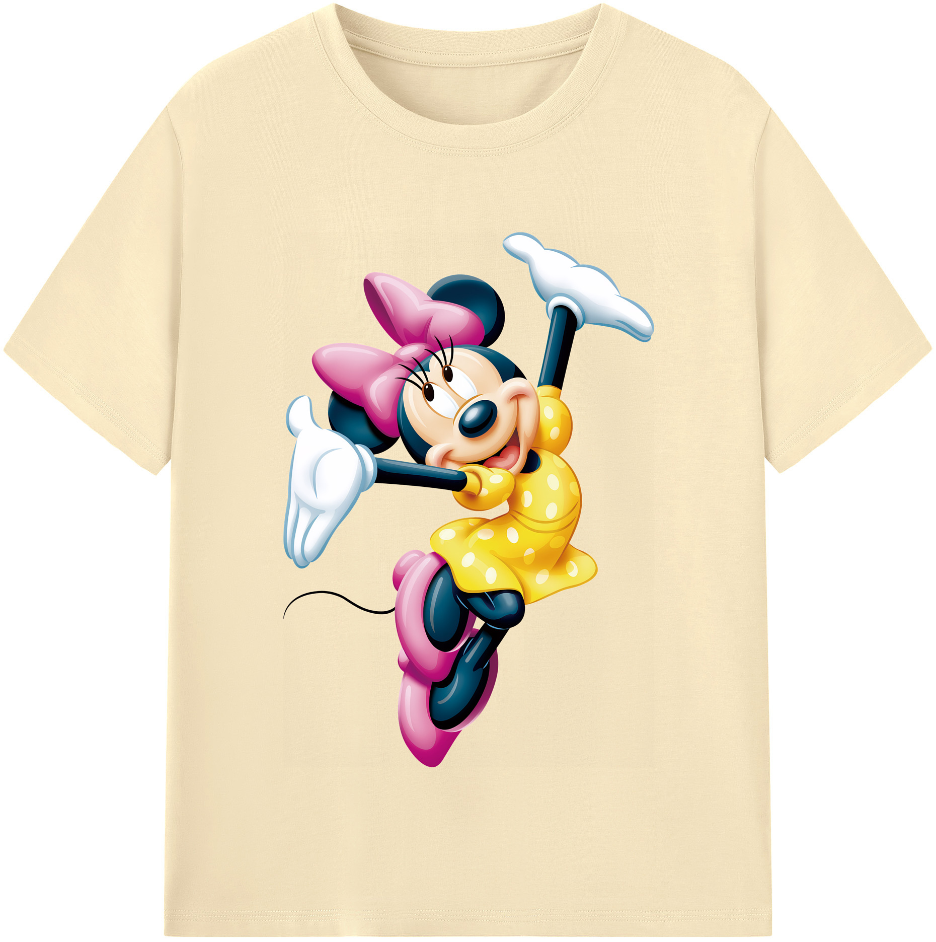 （画像用） ミッキーマウス Mickey Mouse 綿100％半袖Tシャツ（フロントプリント）