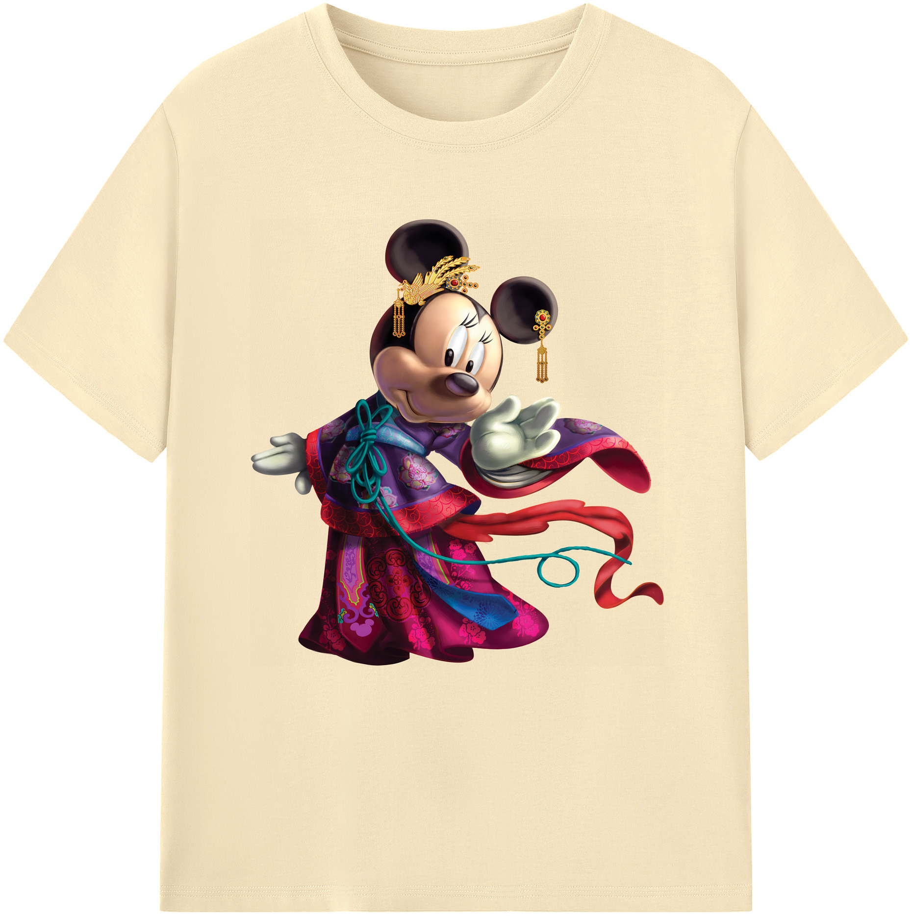 （画像用） ミッキーマウス Mickey Mouse 綿100％半袖Tシャツ（フロントプリント）