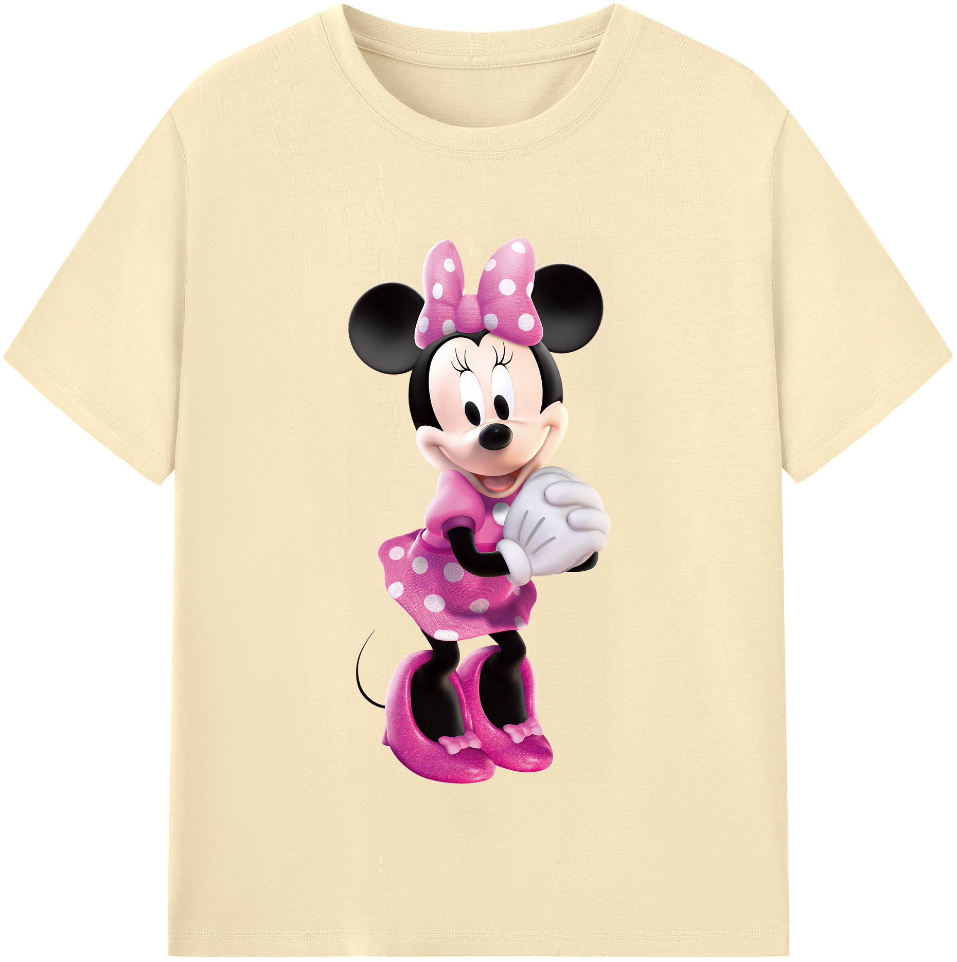 （画像用） ミッキーマウス Mickey Mouse 綿100％半袖Tシャツ（フロントプリント）