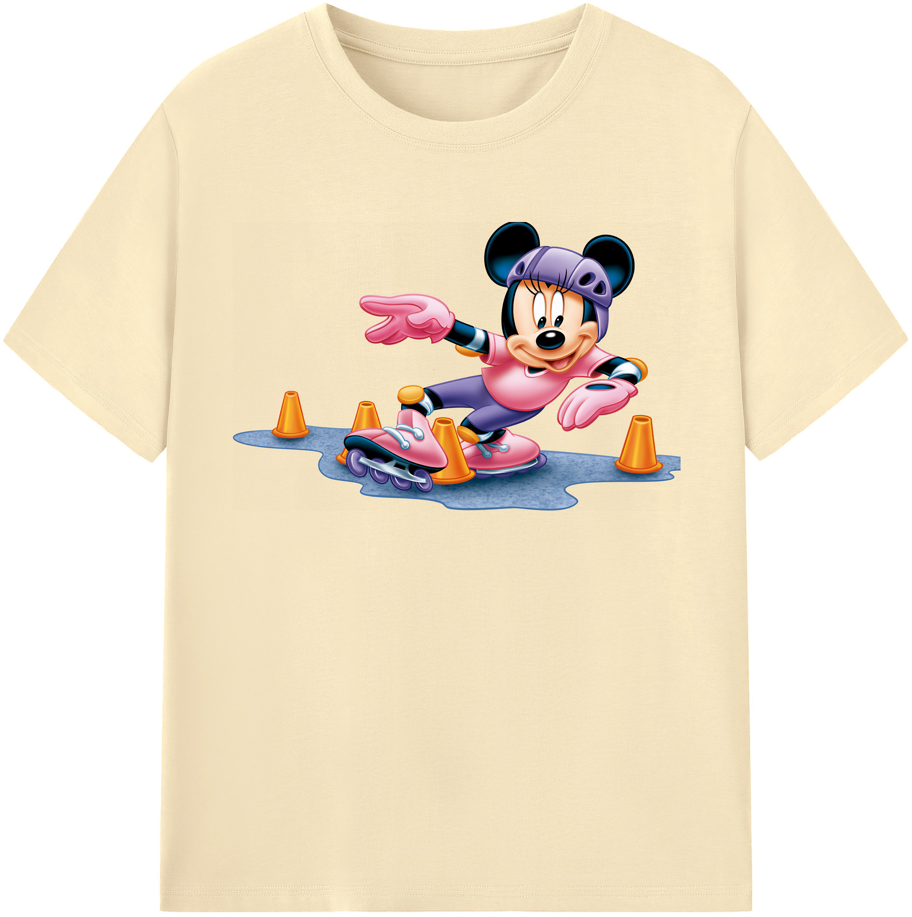 （画像用） ミッキーマウス Mickey Mouse 綿100％半袖Tシャツ（フロントプリント）