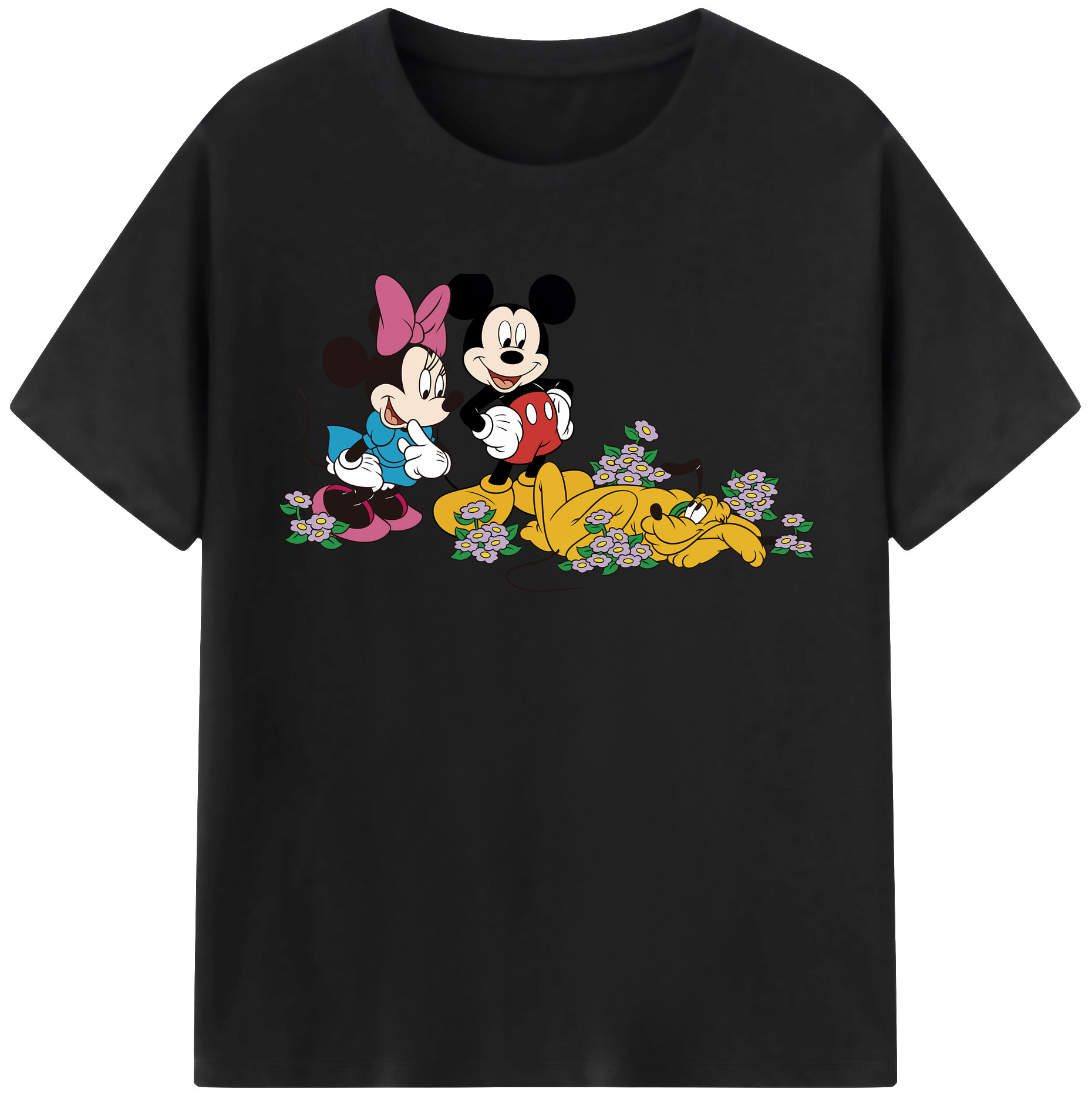 （画像用） ミッキーマウス Mickey Mouse 綿100％半袖Tシャツ（フロントプリント）