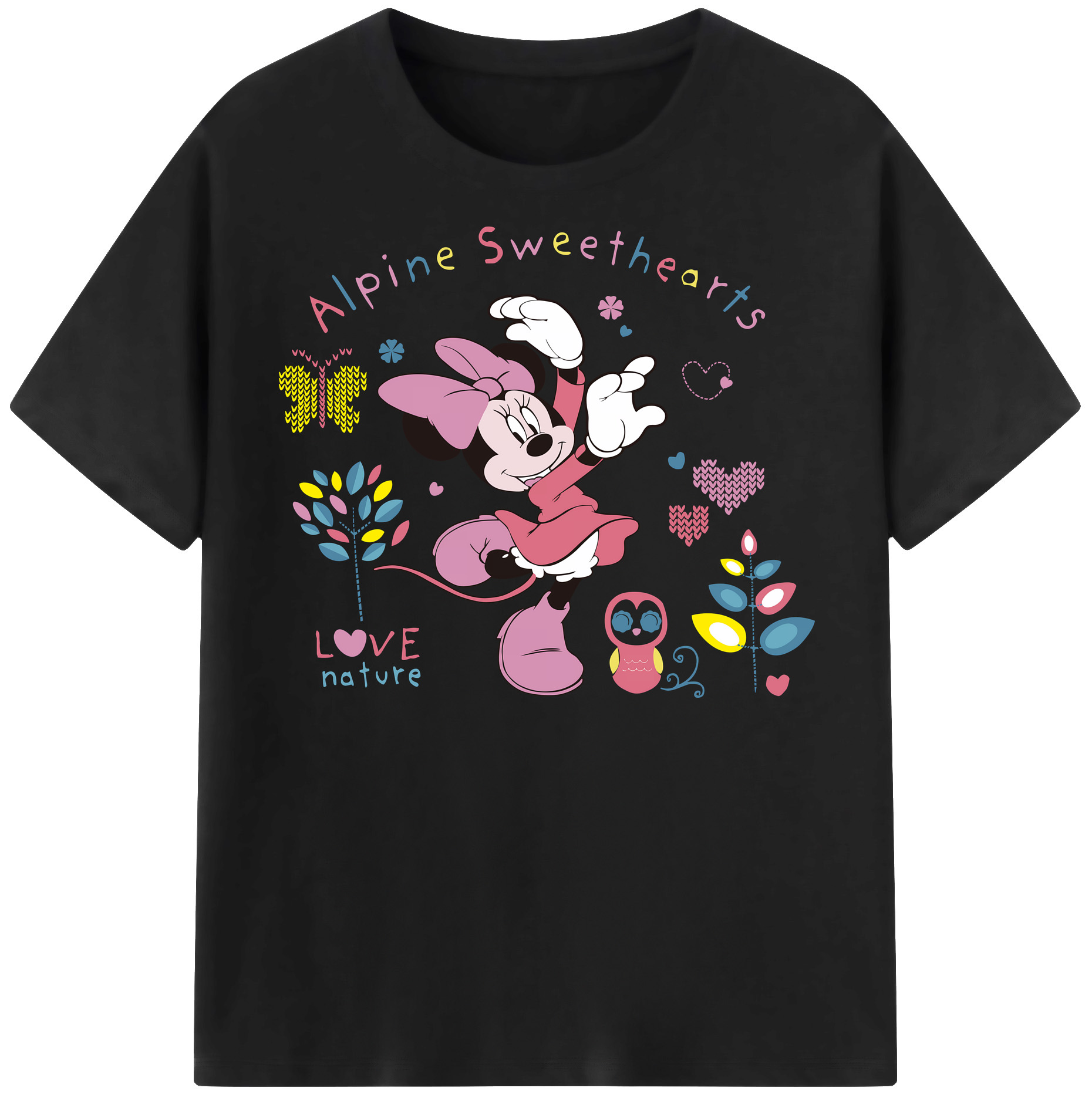 （画像用） ミッキーマウス Mickey Mouse 綿100％半袖Tシャツ（フロントプリント）