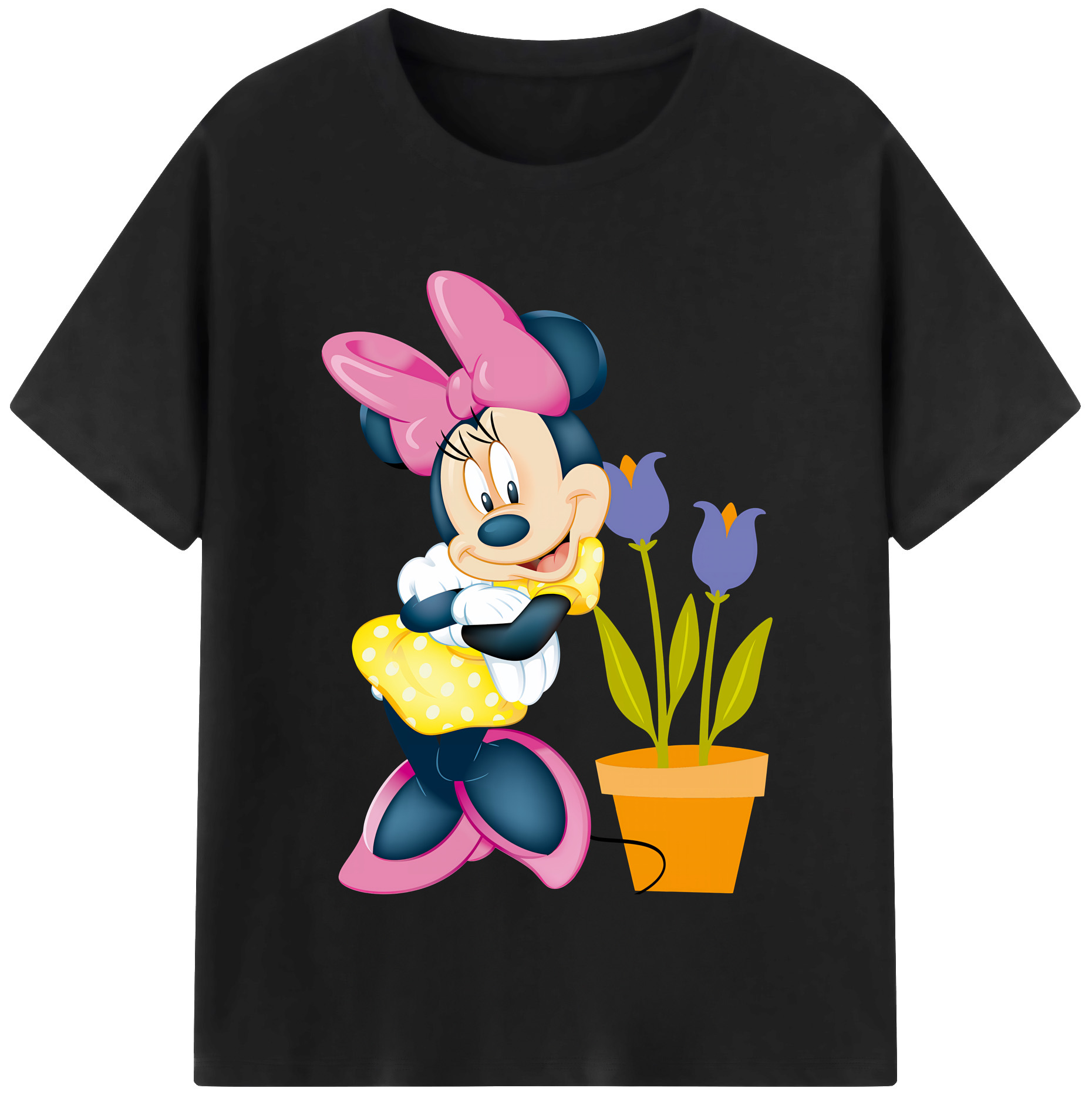 （画像用） ミッキーマウス Mickey Mouse 綿100％半袖Tシャツ（フロントプリント）