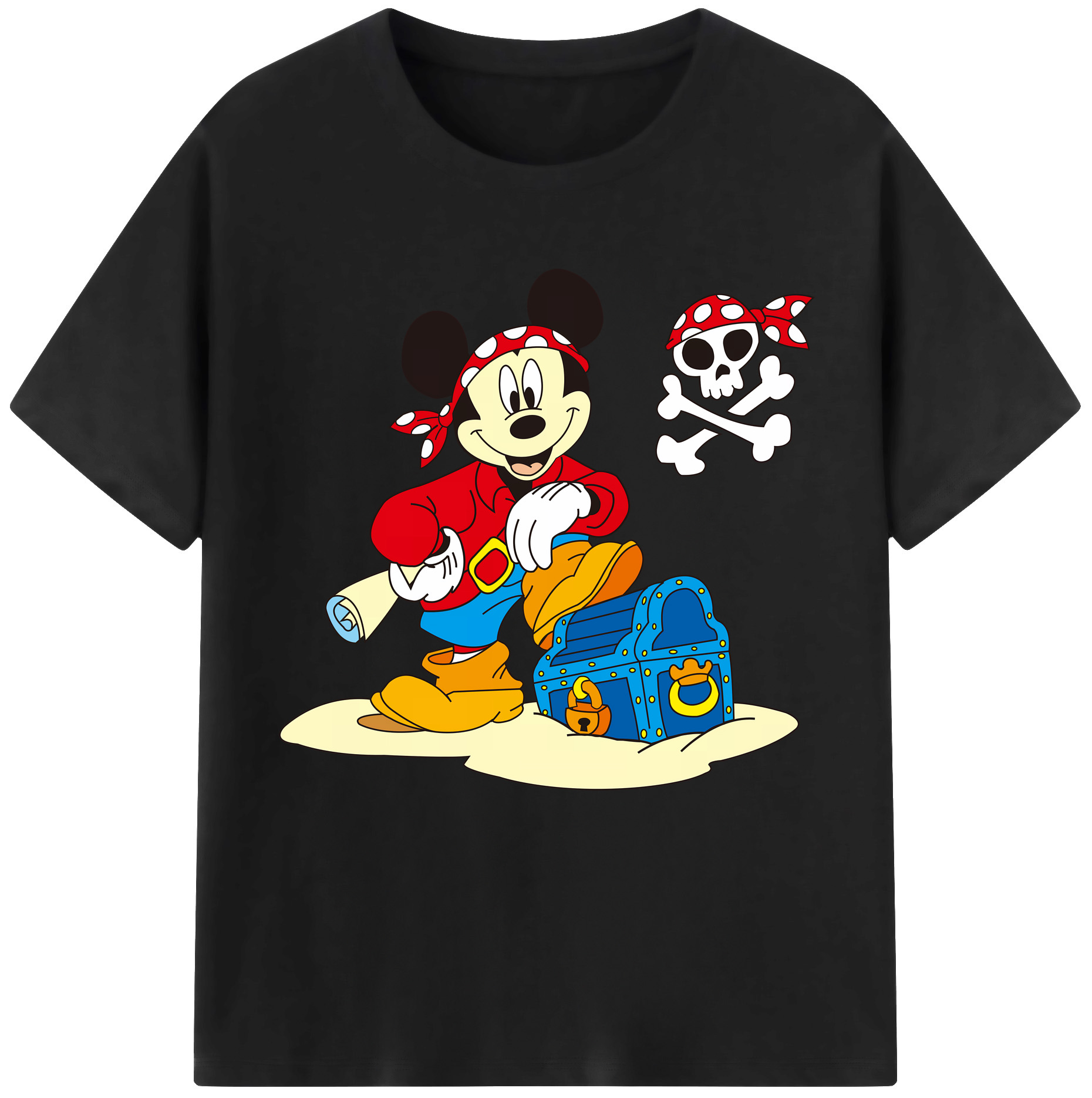 （画像用） ミッキーマウス Mickey Mouse 綿100％半袖Tシャツ（フロントプリント）