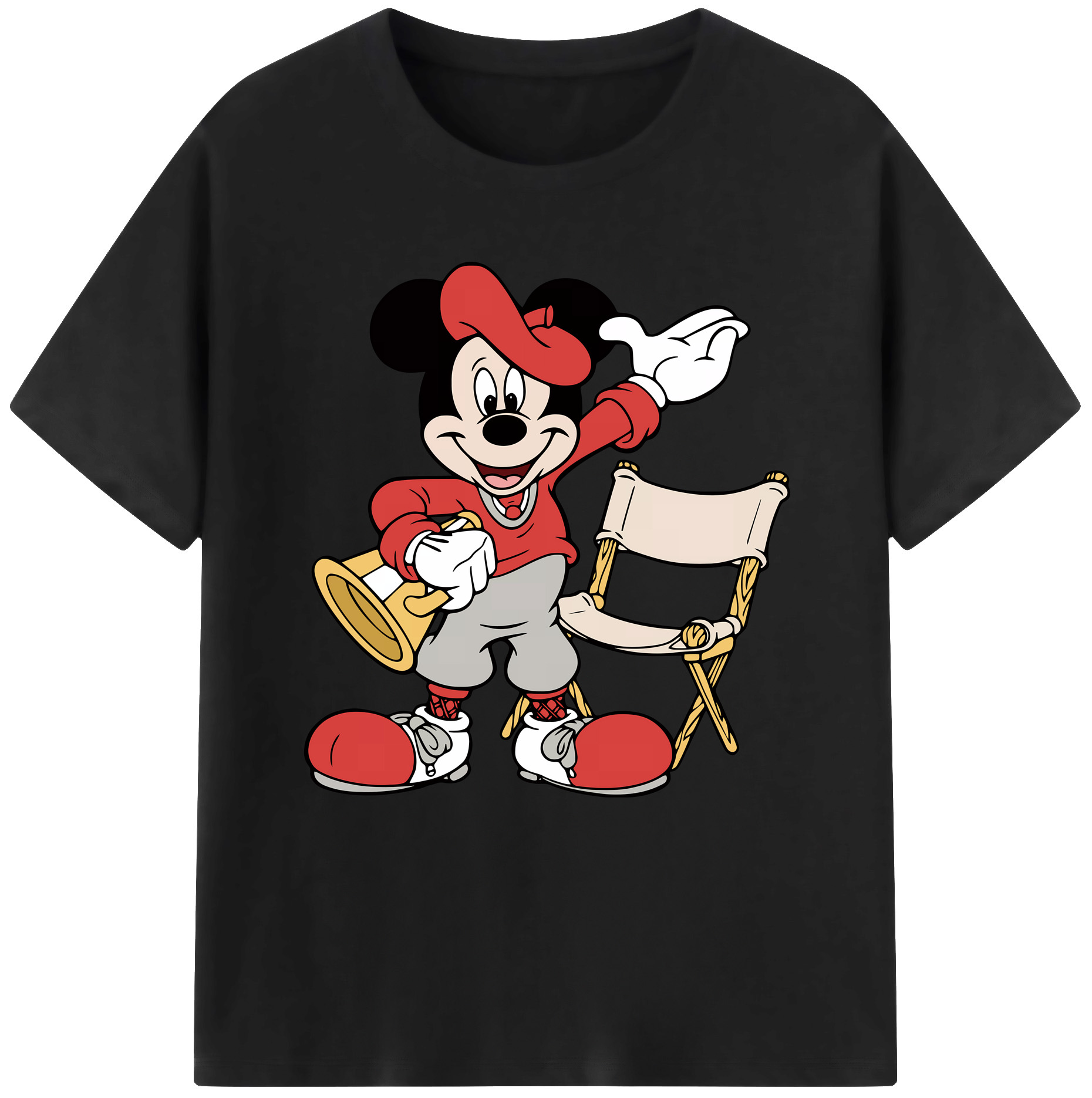 （画像用） ミッキーマウス Mickey Mouse 綿100％半袖Tシャツ（フロントプリント）