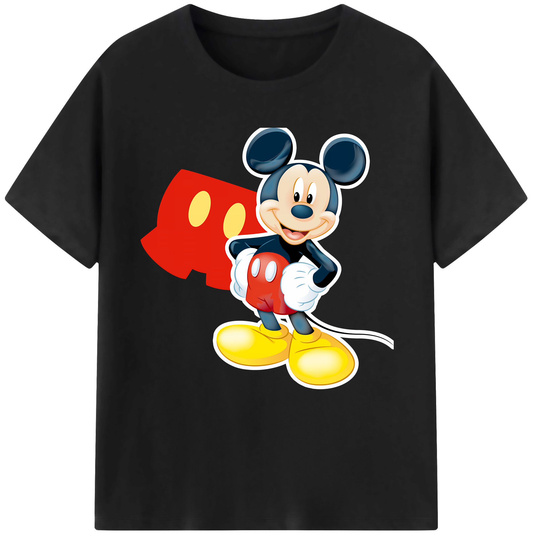 （画像用） ミッキーマウス Mickey Mouse 綿100％半袖Tシャツ（フロントプリント）