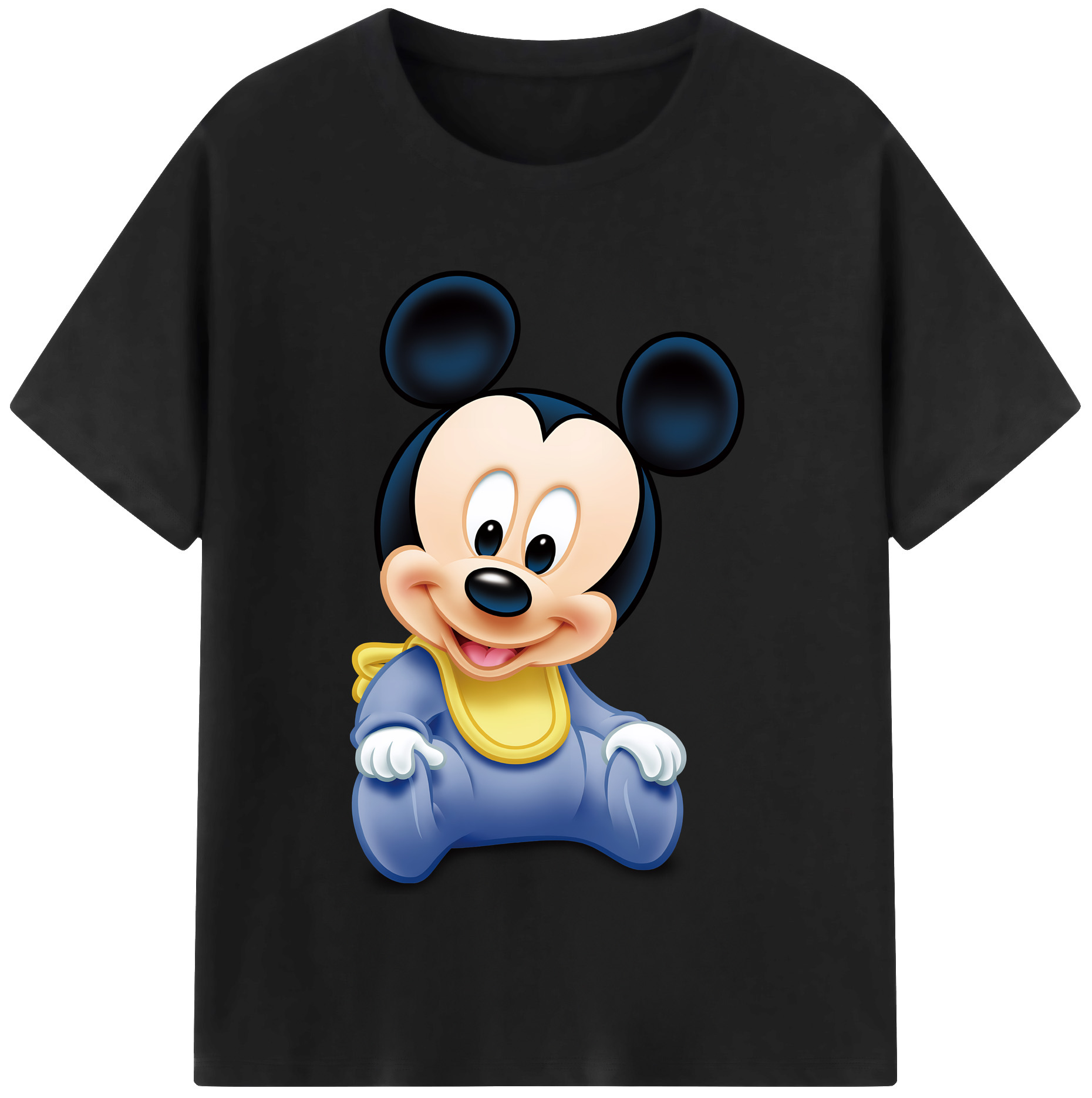 （画像用） ミッキーマウス Mickey Mouse 綿100％半袖Tシャツ（フロントプリント）