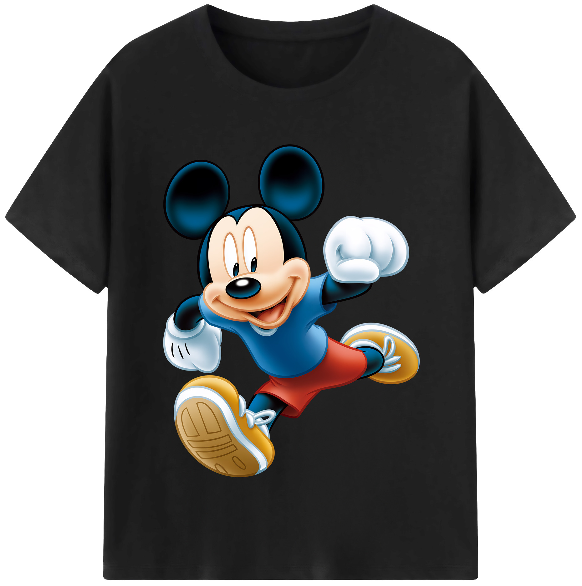 （画像用） ミッキーマウス Mickey Mouse 綿100％半袖Tシャツ（フロントプリント）