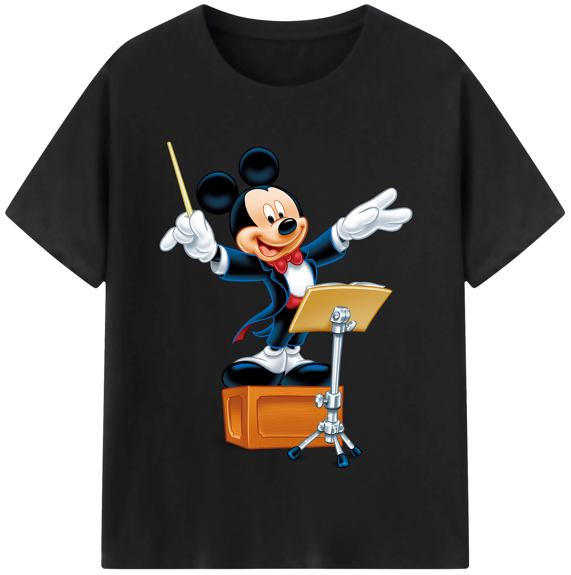 （画像用） ミッキーマウス Mickey Mouse 綿100％半袖Tシャツ（フロントプリント）