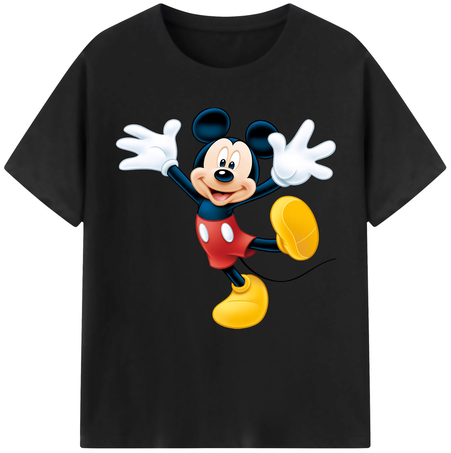（画像用） ミッキーマウス Mickey Mouse 綿100％半袖Tシャツ（フロントプリント）