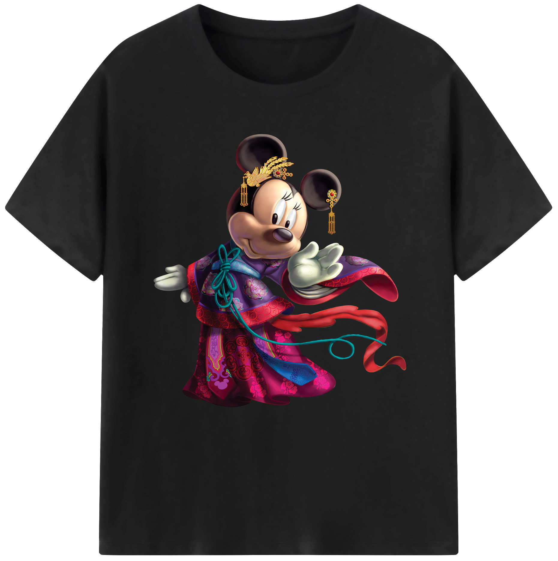 （画像用） ミッキーマウス Mickey Mouse 綿100％半袖Tシャツ（フロントプリント）