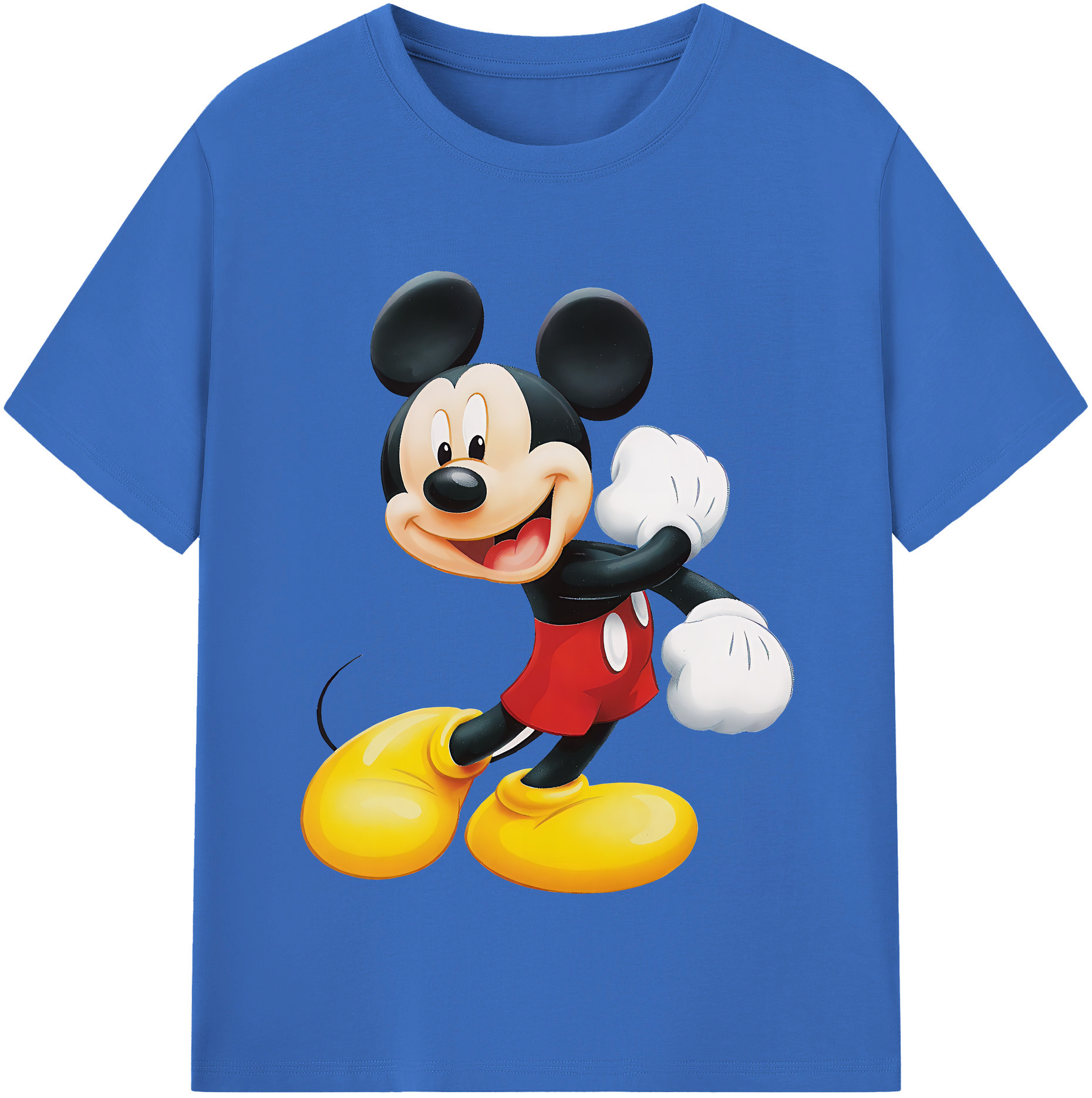 （画像用） ミッキーマウス Mickey Mouse 綿100％半袖Tシャツ（フロントプリント）