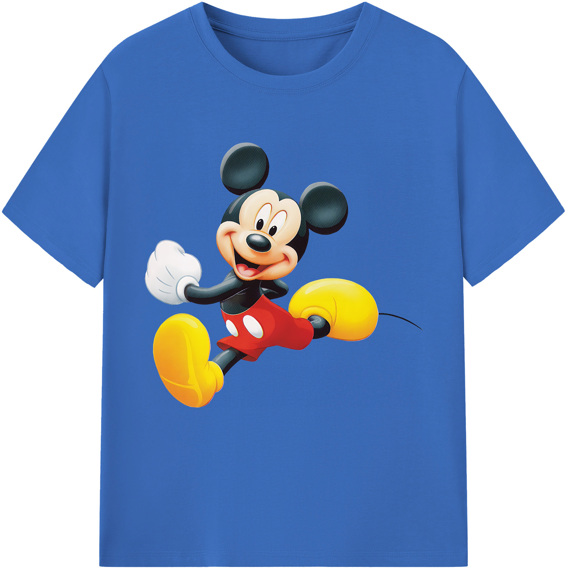 （画像用） ミッキーマウス Mickey Mouse 綿100％半袖Tシャツ（フロントプリント）